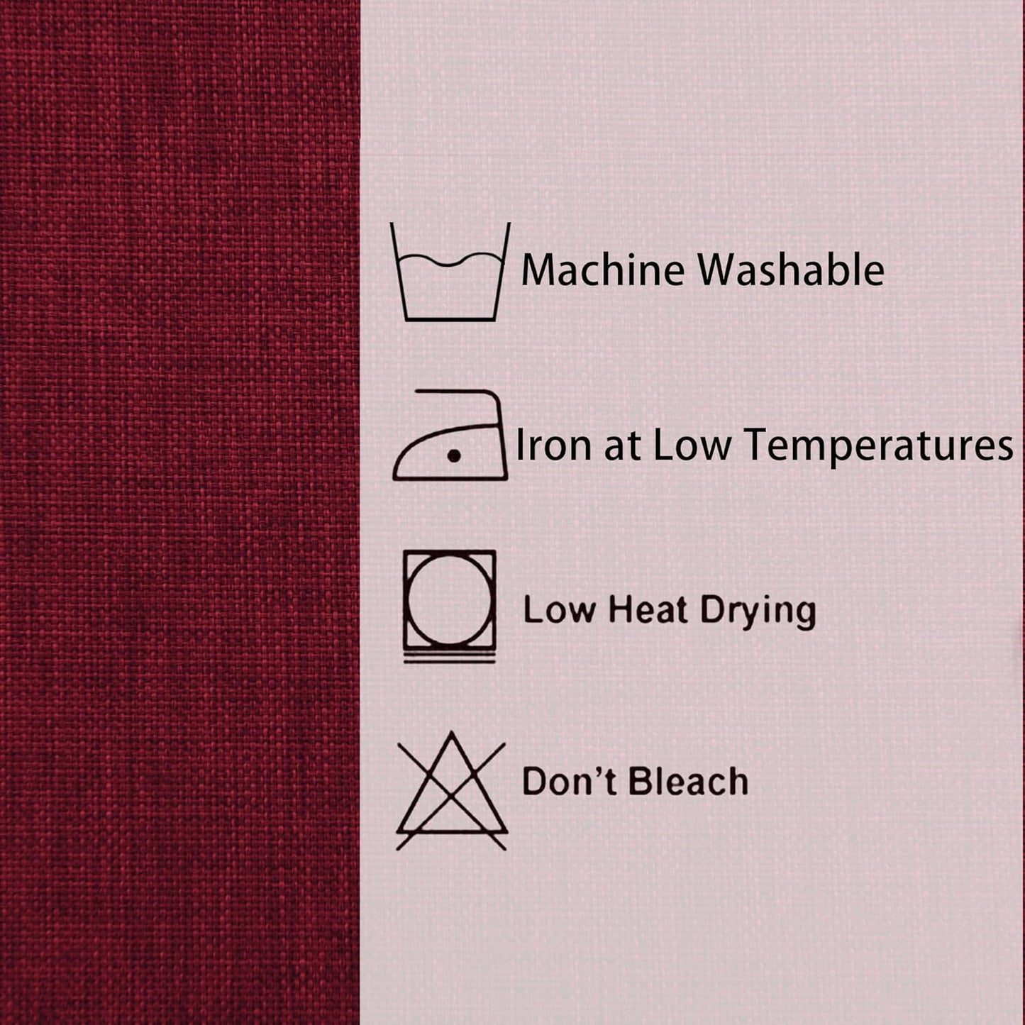 Hiasan 2 Pack Faux Linen Red Rectangle Tablecloth - Wrinkle and Stain Resistant Washable Table Cloth for Kitchen Dining Room Holiday Table Cover for Party Dinner, 54 x 80 Inch