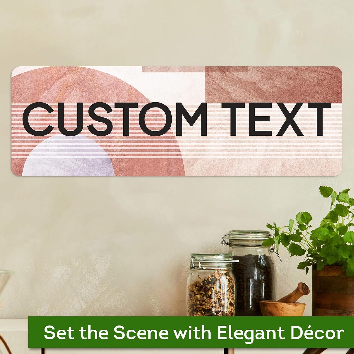 Custom Sign, Custom Street Sign, 11 Font Colors, 13 Font Styles, 4 Hole Options, 22 Sizes, 6x18 Inches, Rust Free DiBound, Fade Resistant, Made in USA by My Sign Center (Mid-Century Modern 2)