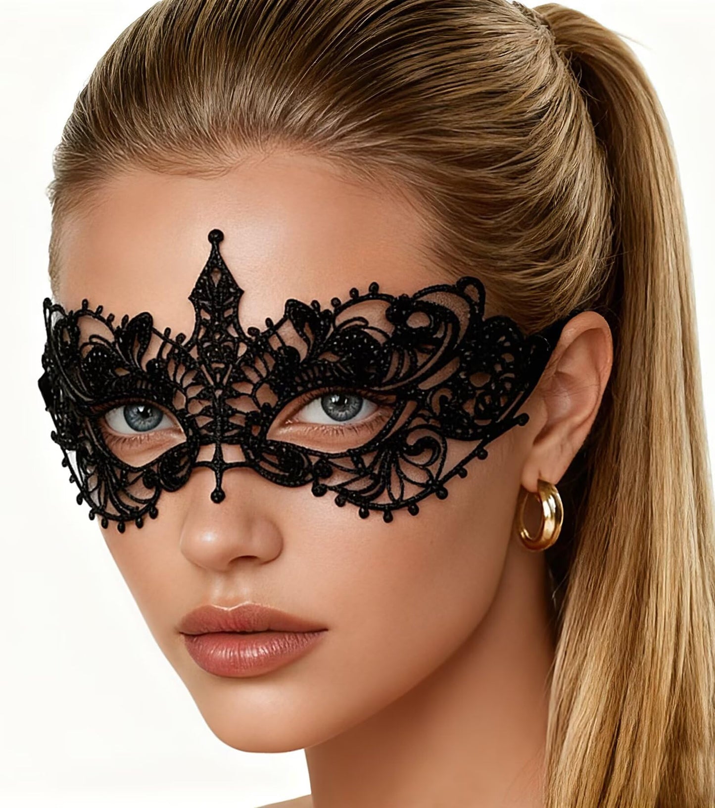 Mordarli Masquerade Mask for Women Venetian Lace Eye Masks For Party Halloween Costume Mardi Gras