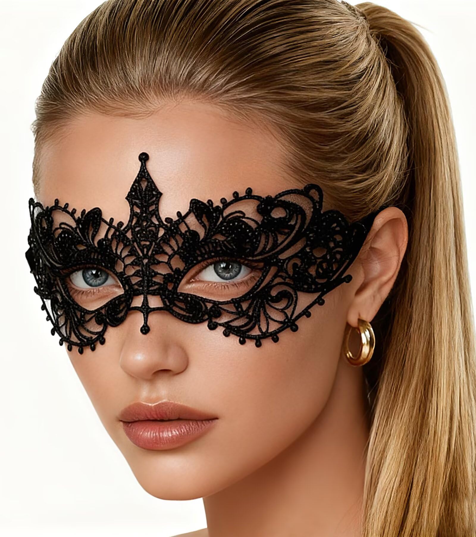 Mordarli Masquerade Mask for Women Venetian Lace Eye Masks For Party Halloween Costume Mardi Gras