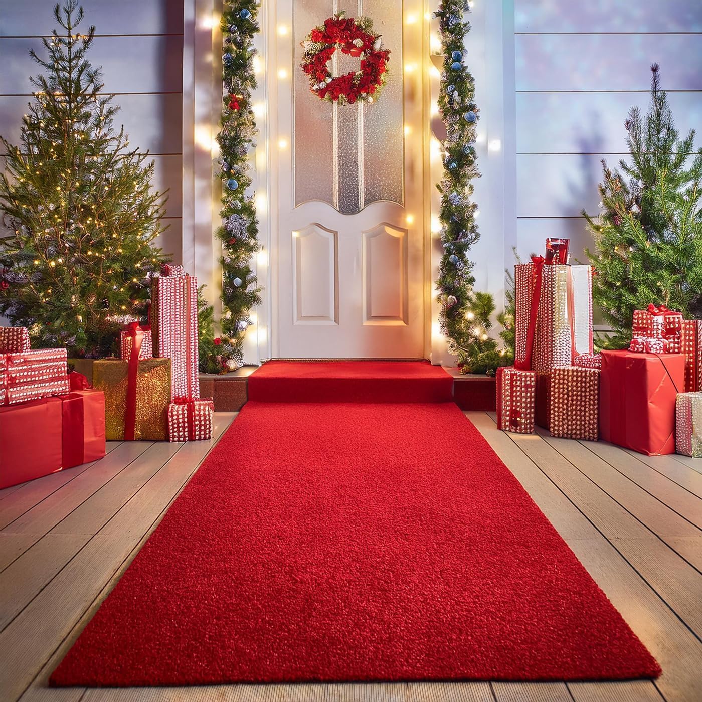 BannerBuzz Hollywood Red Carpet Runner – Premium Non-Slip 3x12 ft Aisle Rug for Weddings, Parties, and Events – Ideal for Step and Repeat Backdrop Event Decoration