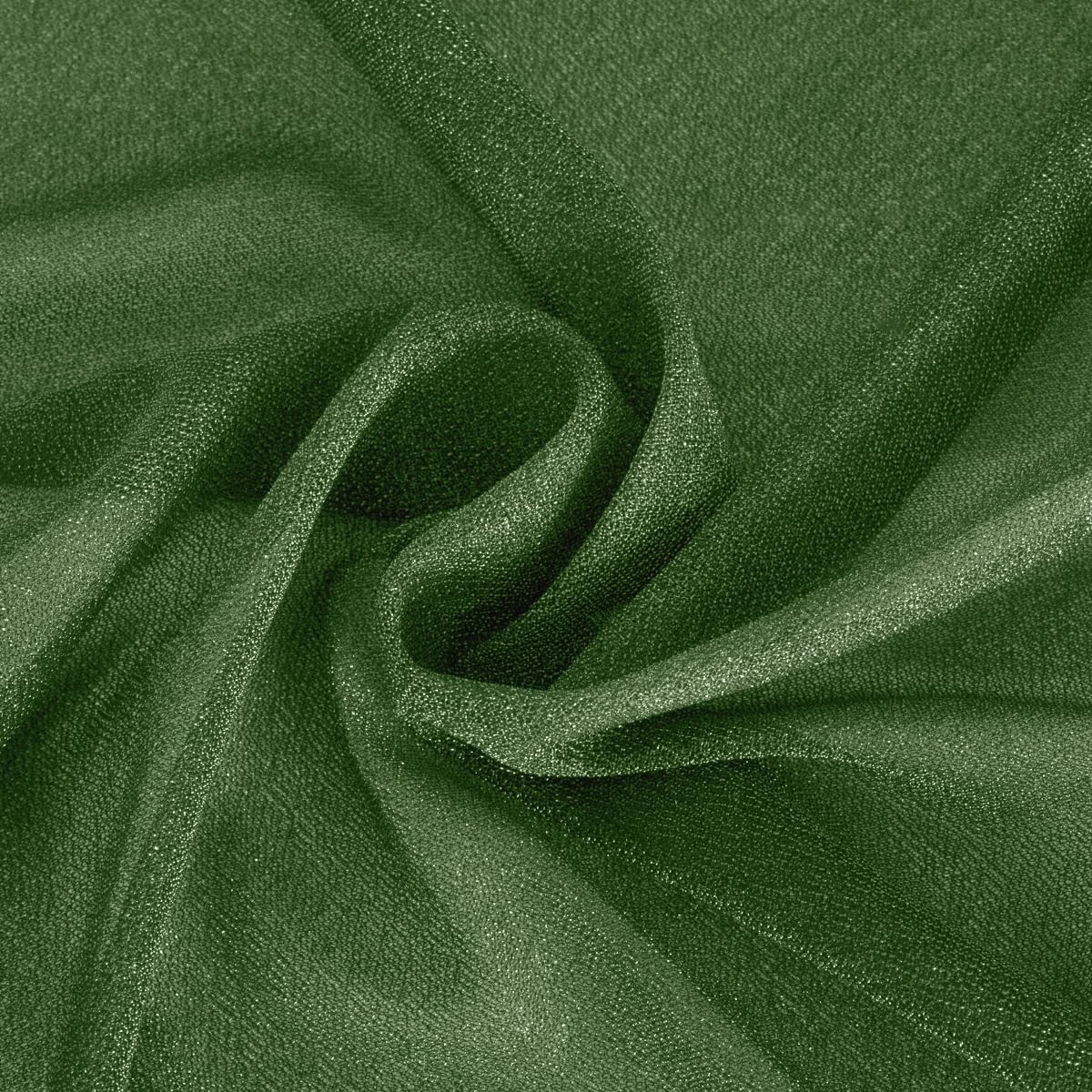 Olive Green Fall Elegant Arch Draping Fabric 2 Panels Outdoor 29" × 20Ft Sheer Chiffon Curtain Drapes for Wedding Ceremony Birthday Party Garden Brunch