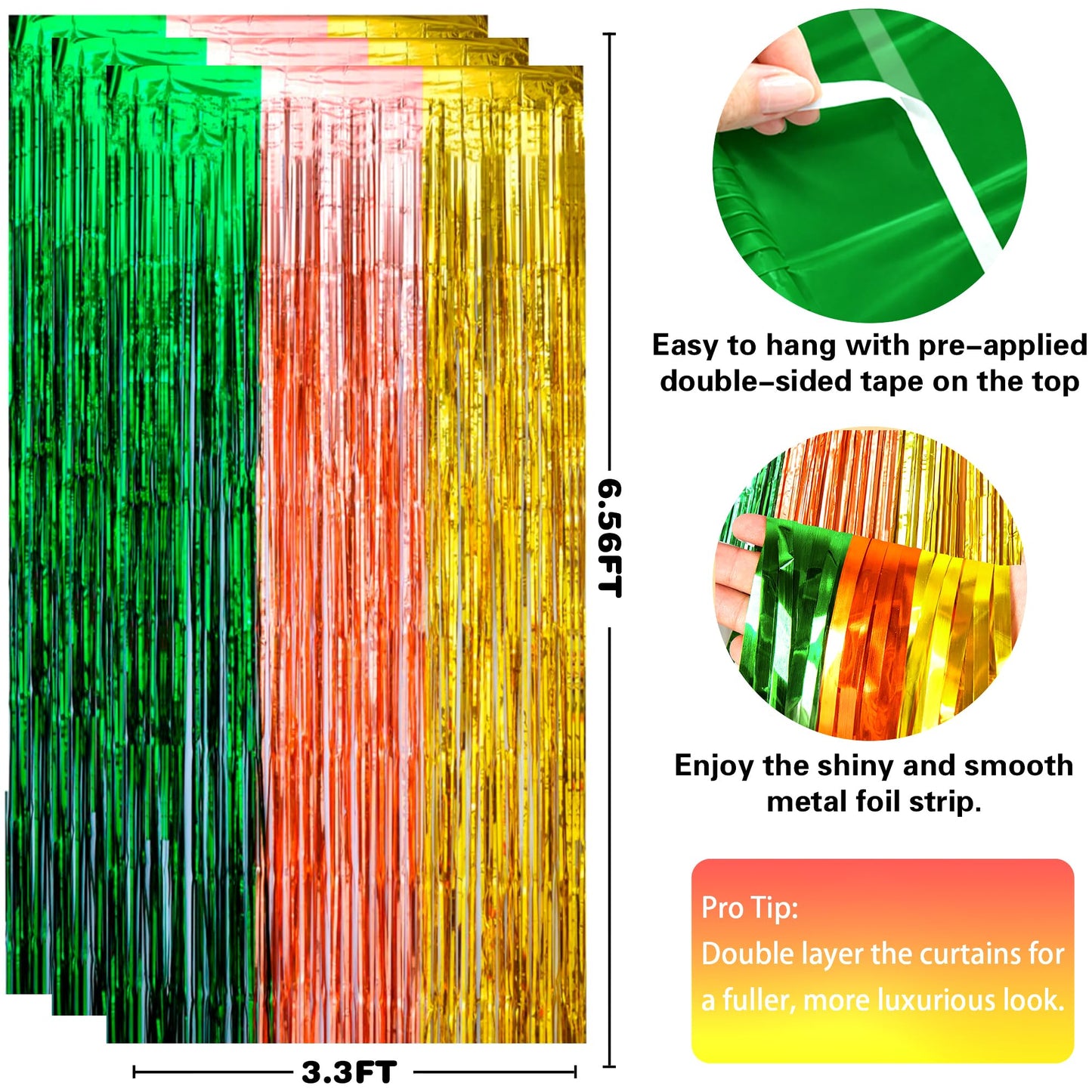 Luau Party Decorations - Green Gold Rose Tropical Streamers Backdrop Banner | Hawaiian Party