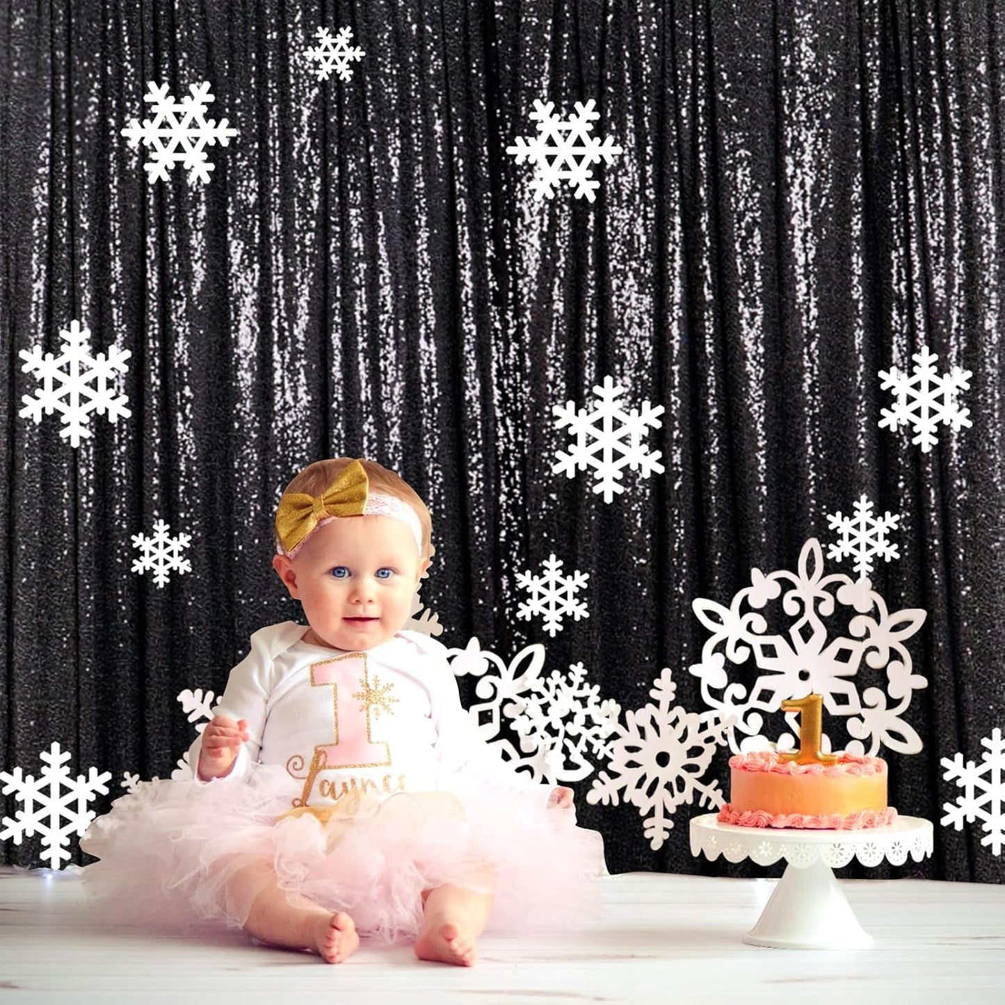 ShinyBeauty 2Pcs 5FTx10FT Black Sequin Backdrop Curtain | Glitter Wedding & Photography Background | Elegant Shimmer Curtains for Events & Parties