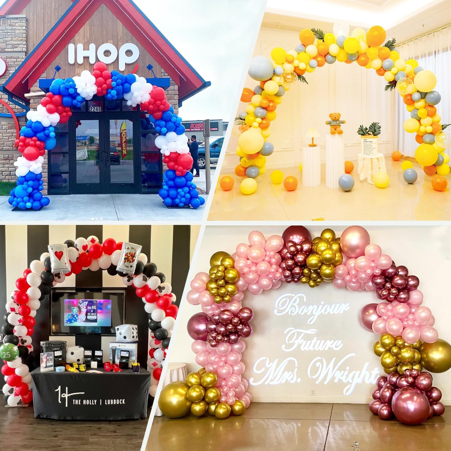 TekXYZ Balloon Arch Stand Kit, 10 x 7.5FT Adjustable Arch Frame for Party