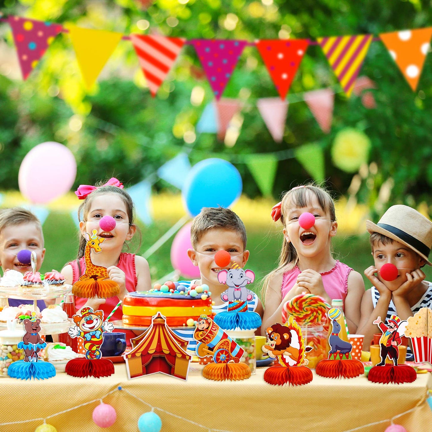 10 Pieces Carnival Party Decorations Circus Theme Party Decorations Carnival Centerpieces for