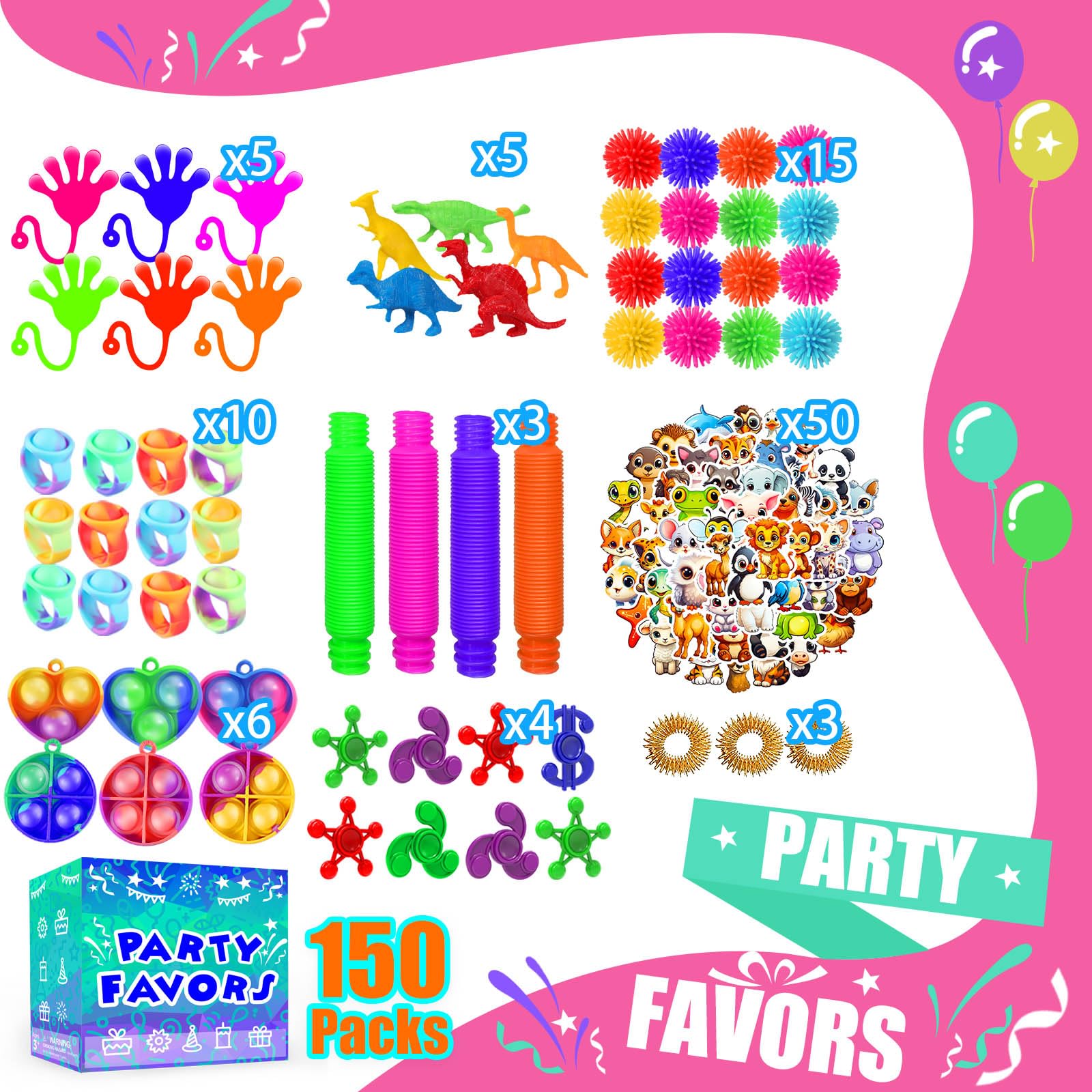 Party Favors for Kids 8-12 4-8, 150-Pack Fidget Toys Bulk, Treasure Box Toys for Classroom