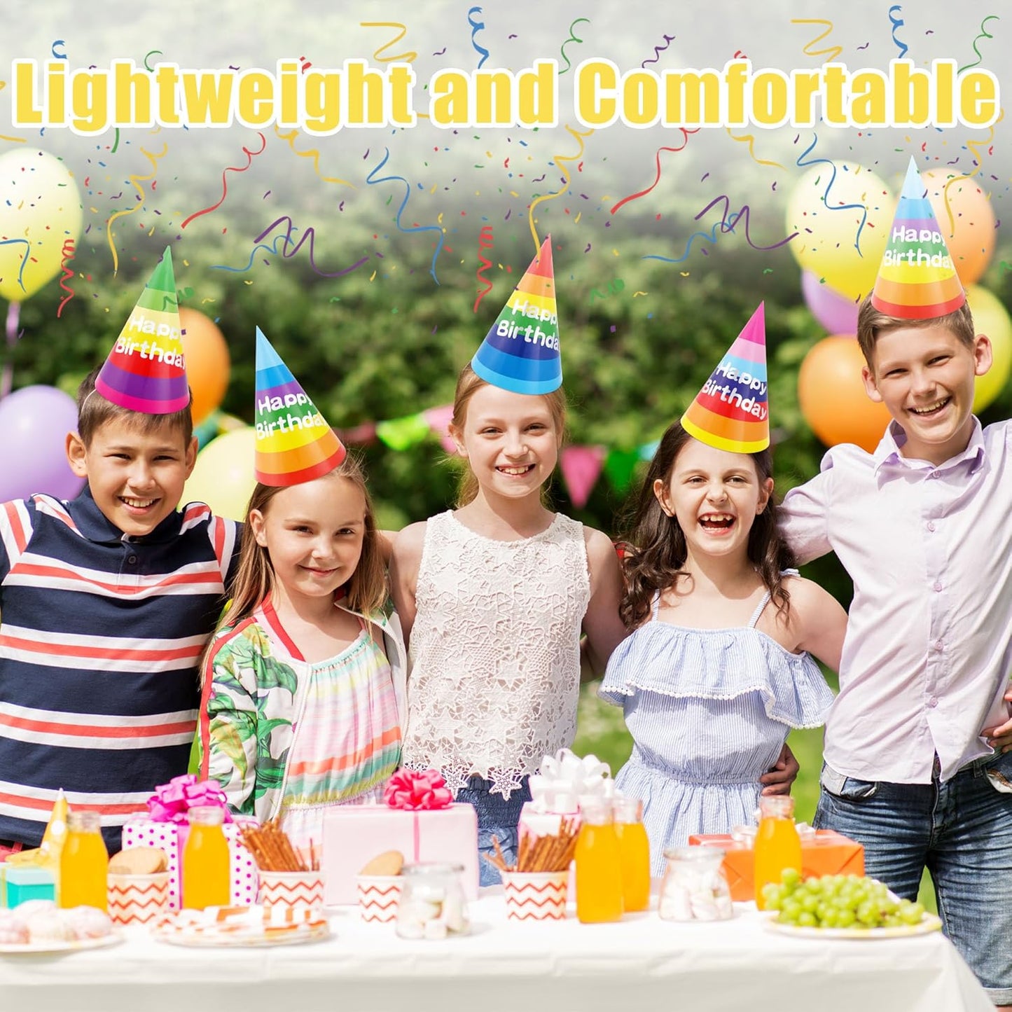 CANREVEL Party Hats for Kids and Adults, Party Headwear, Happy Birthday Hats, Birthday Party Decorations