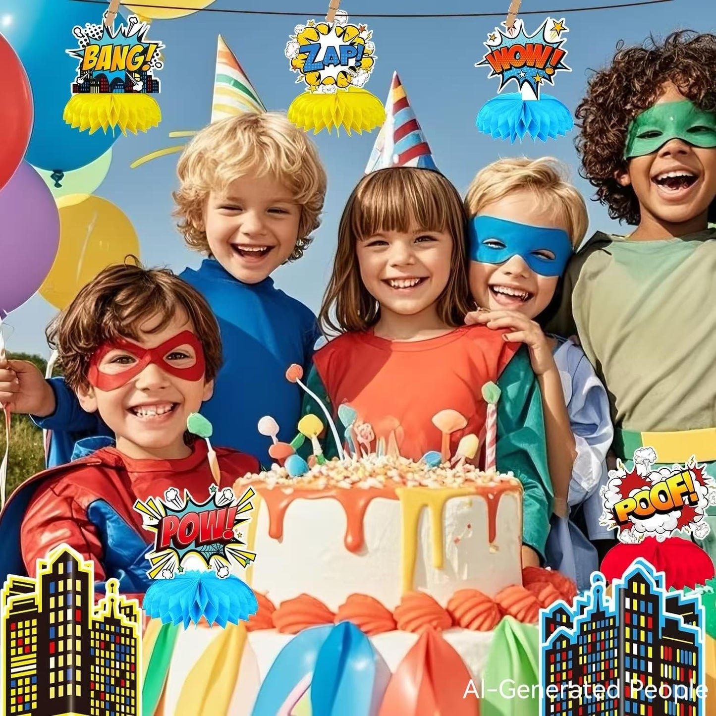 Oiuyamn 10 Pcs Hero Party Decoration