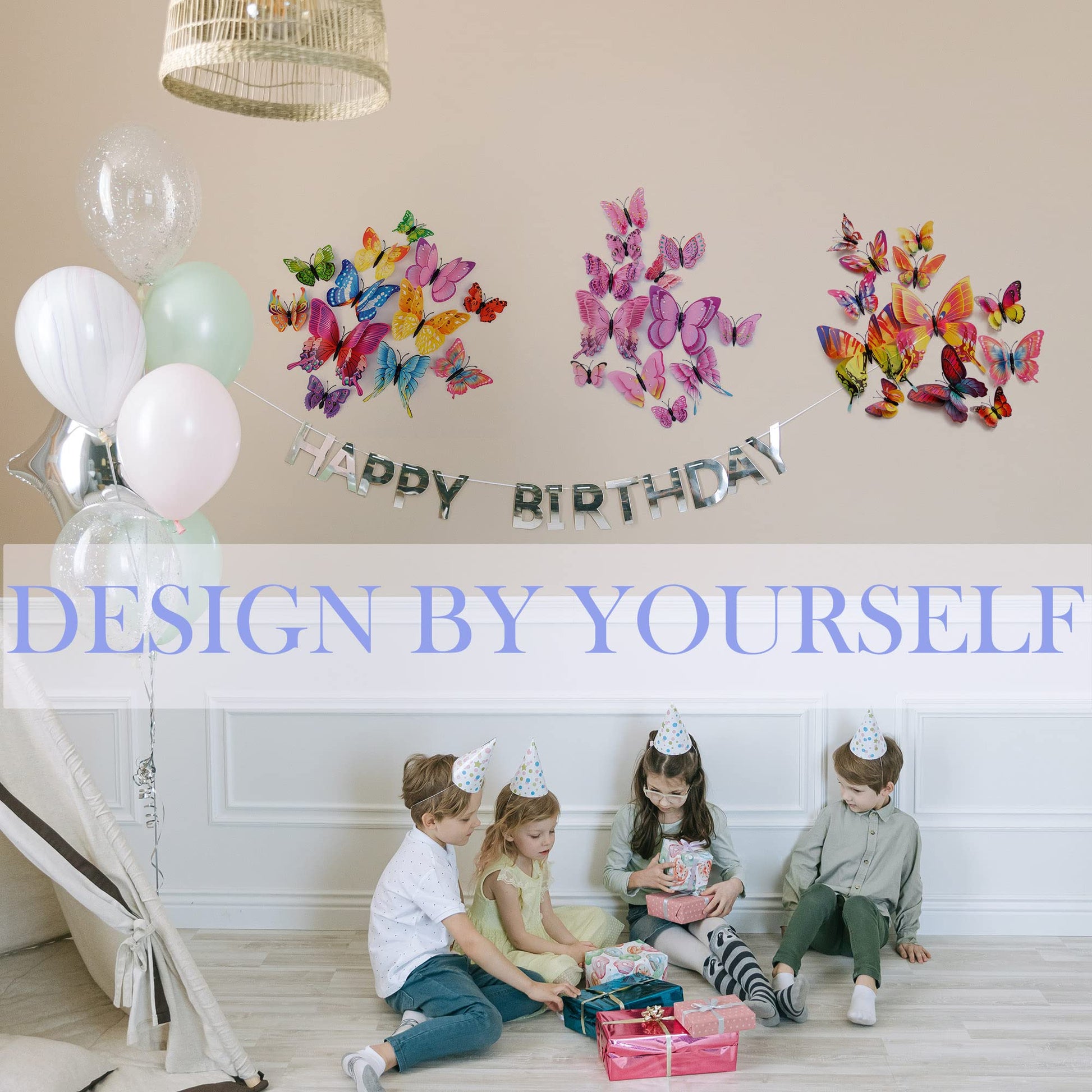 OPSEAM 3D Butterfly Wall Decor Butterfly Decorations Stickers with Magnets