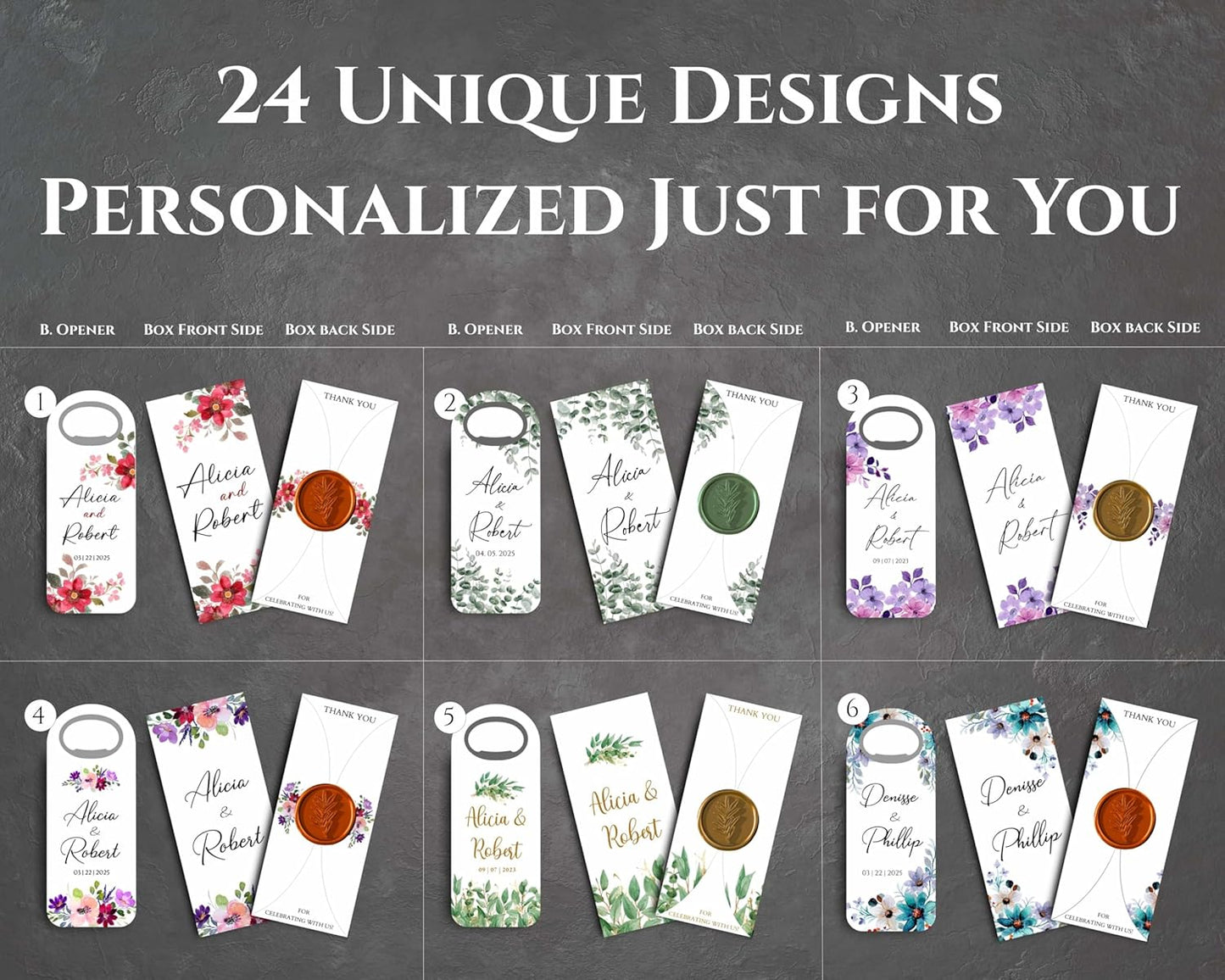 Wedding Bottle Opener Favors for Guests in Bulk, Hearts Shape Bottle Opener, Personalized Party Favors in Bulk, Wedding Favor Guests. 20 to 300 pcs. Custom Fridge Bottle Opener (Rectangular)