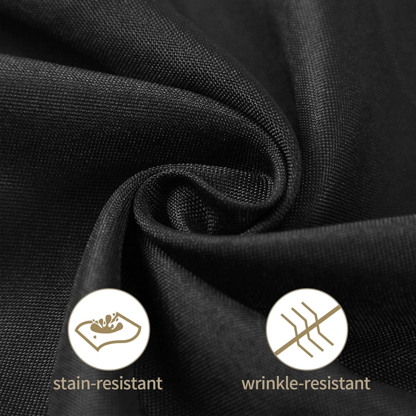 Ascoza 12pack 70 Inch Black Round Tablecloth in Polyester Fabric for Wedding/Banquet/Restaurant/Parties