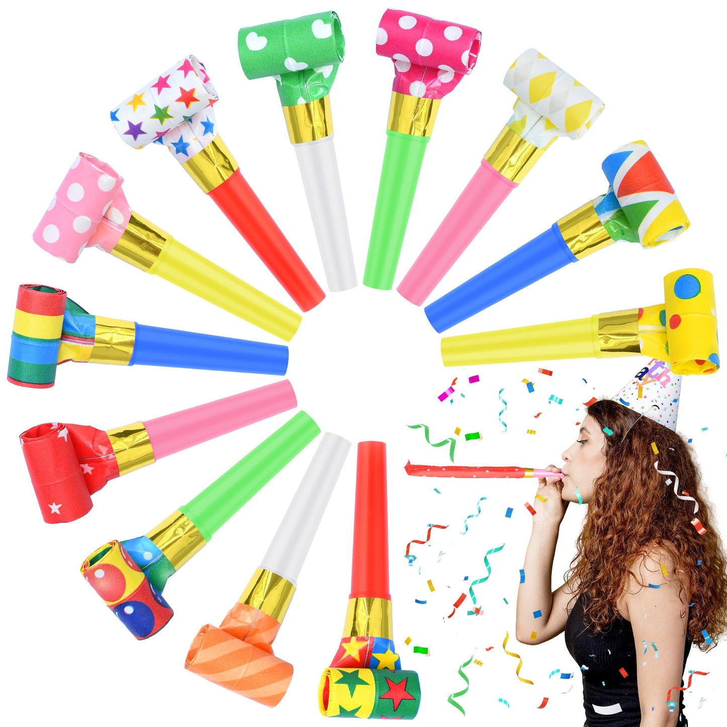Senqiclound 12 Pcs Party Blowers