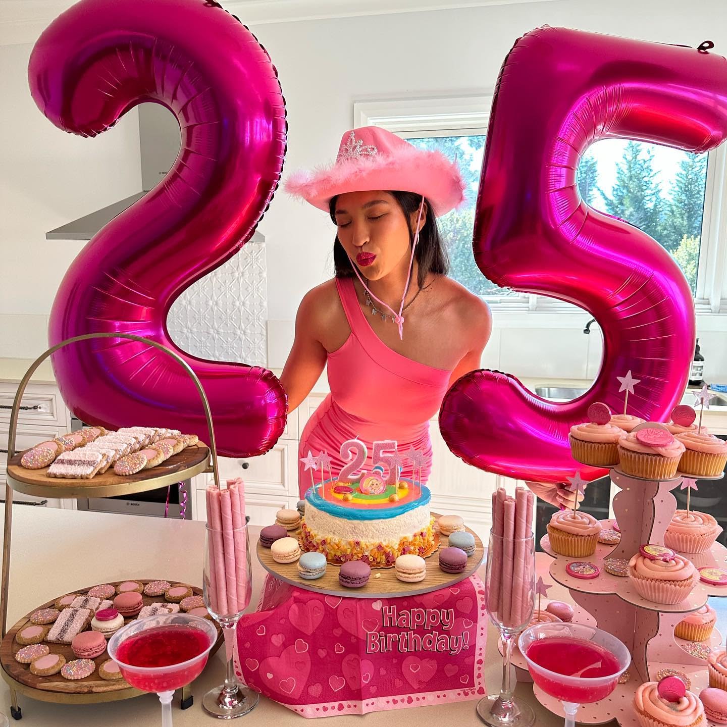 Hot Pink 5 Balloon - Number Balloon 40 Inch, 5th Hot Pink Decorations
