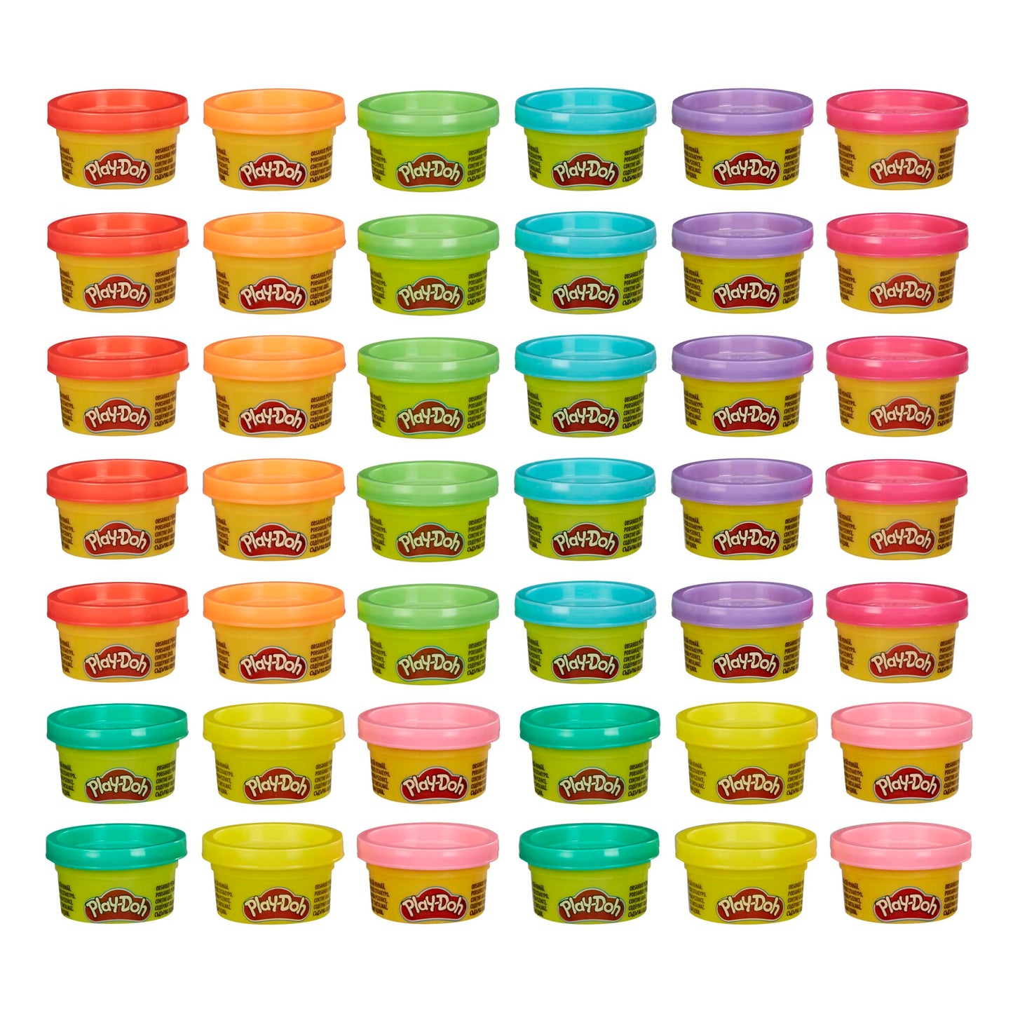 Play Doh Bulk Handout 42-Pack of 1-Ounce Modeling Compound Cans, Back to School Gifts, Prizes, &