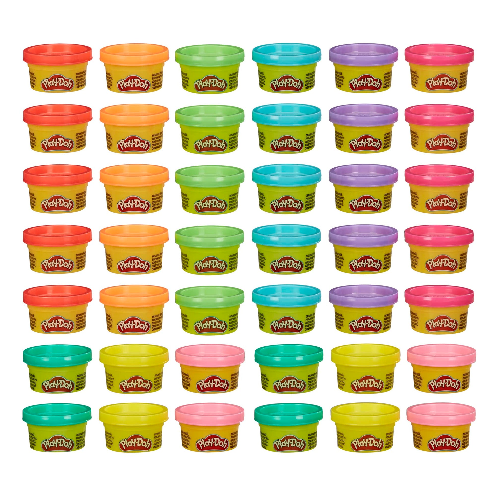 Play Doh Bulk Handout 42-Pack of 1-Ounce Modeling Compound Cans, Back to School Gifts, Prizes, &