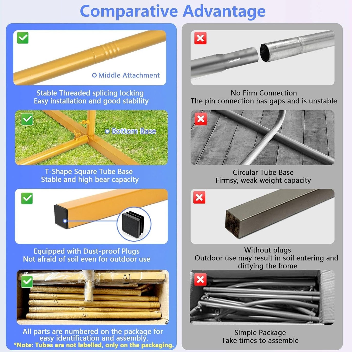 6 ft Arch Backdrop Stand, Wedding Arch Frame, Stable Metal Background Stand with Square Base Ground Nails, for Birthday Party Baby Shower Garland Decoration, Gold