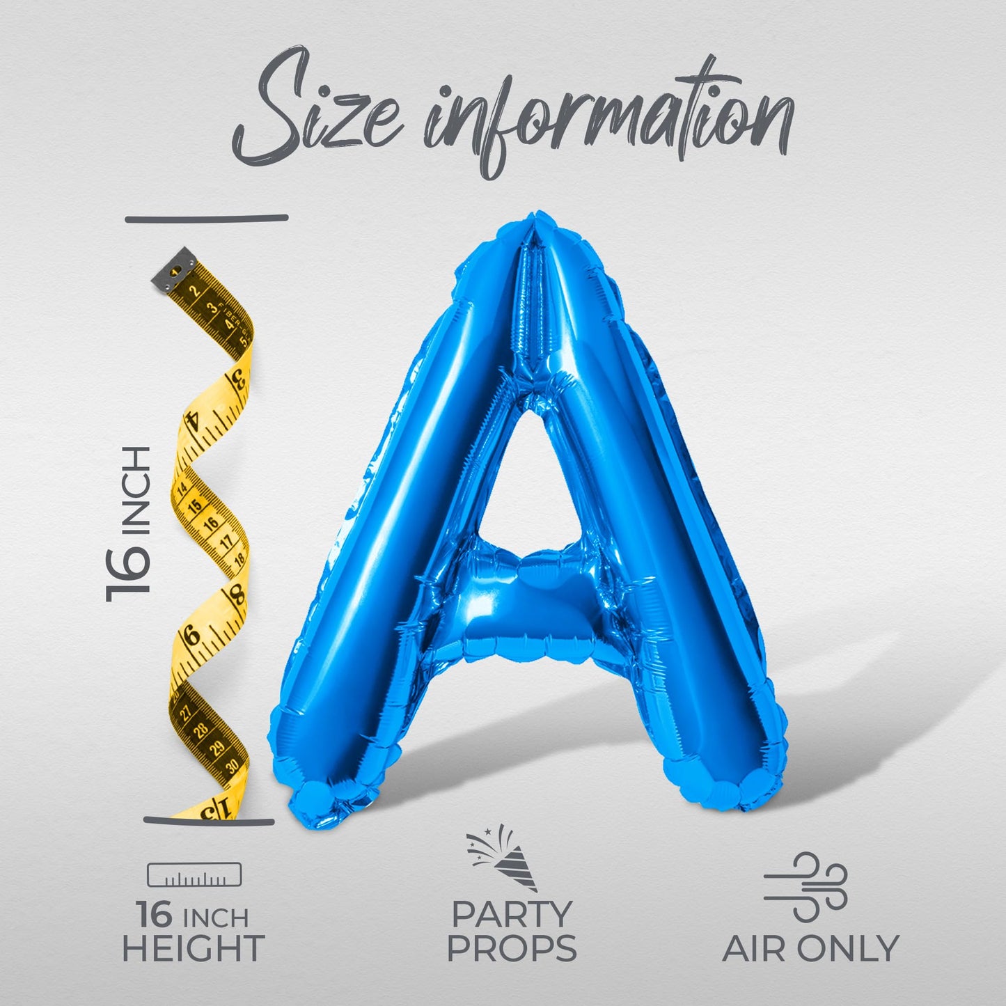 Letter Balloons - Custom Phrase 16" Inch Alphabet Letters & Numbers Foil Mylar Balloon - Create
