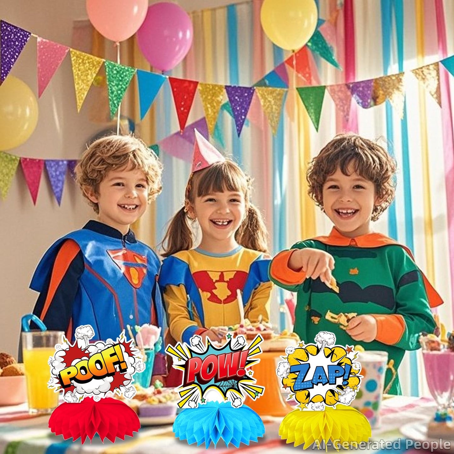 Oiuyamn 10 Pcs Hero Party Decoration