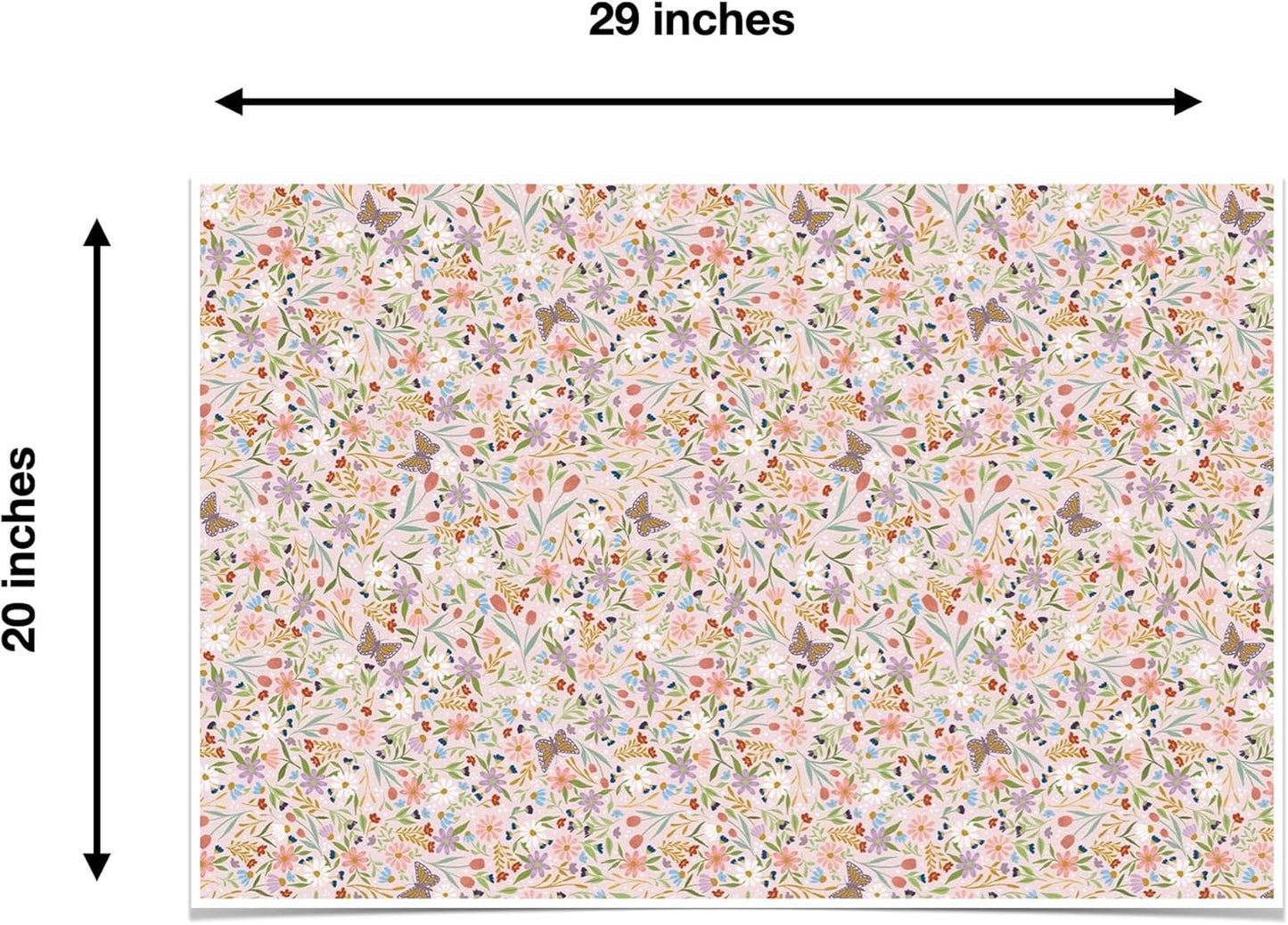 Colors of Rainbow - Meadow - 12 Sheets, 20 inch X 29 inch - Italian Print Tissue Paper for Decoupage Gift Basket Gift Bag Party Crafts (Meadow)