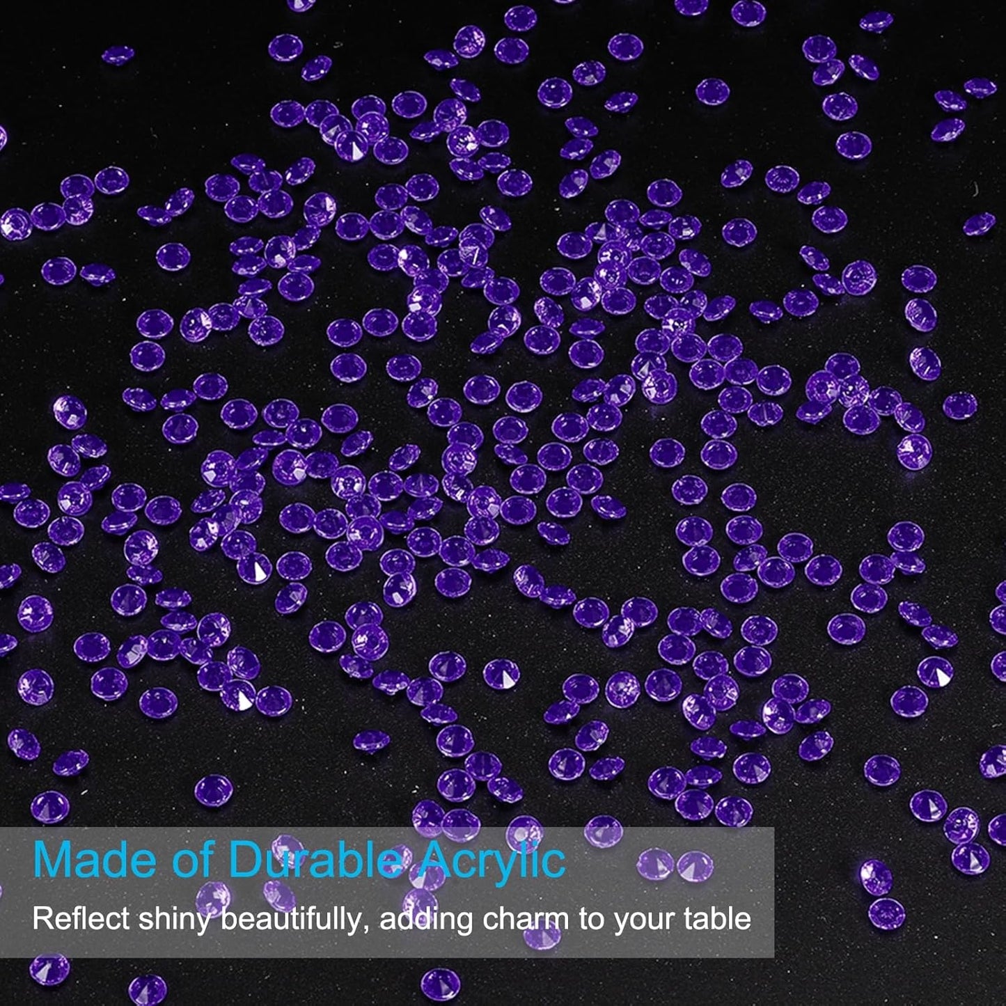 PATIKIL 10000 Pcs Wedding Table Scatter Confetti Crystals 4.5mm Acrylic Diamonds Vase Fillers Gems for Table Centerpiece Decorations Party Vase Beads, Dark Purple