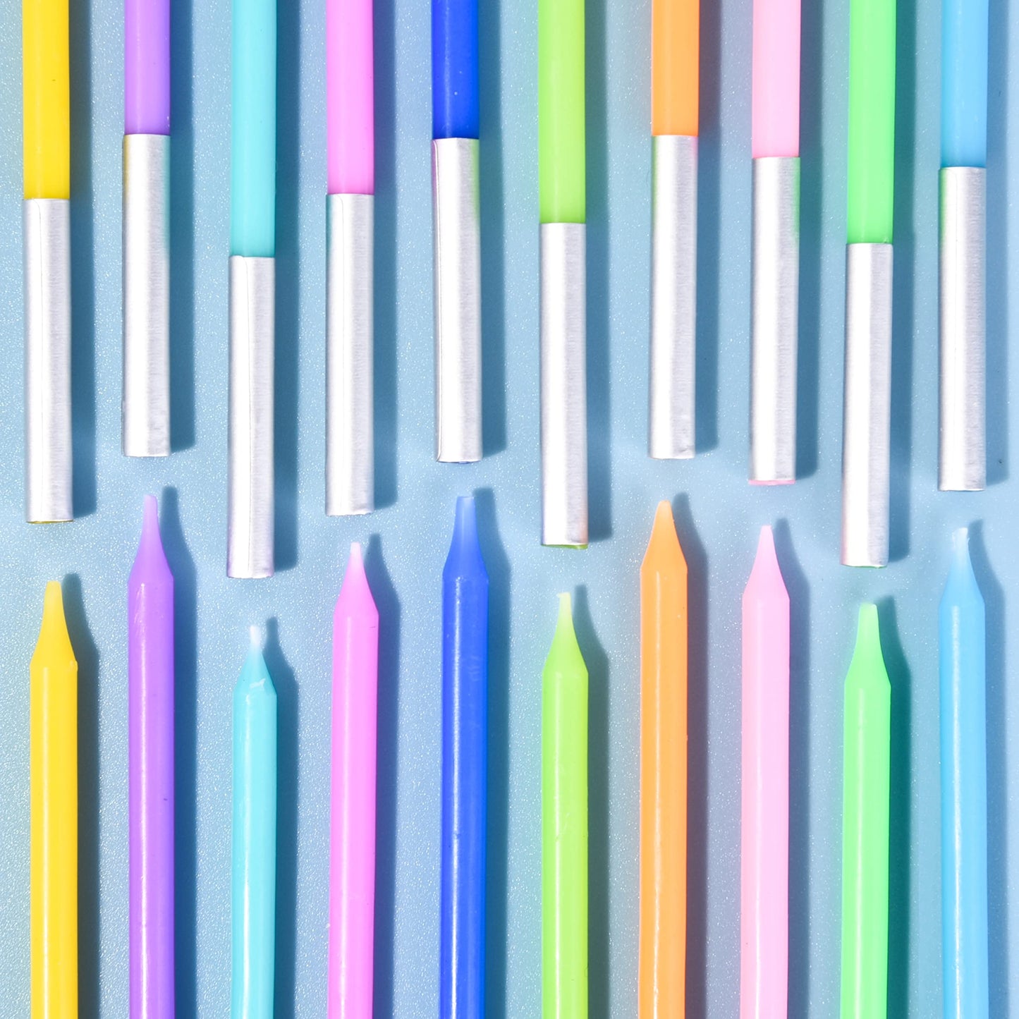 PHD CAKE 40-Count Rainbow Long Thin Birthday Candles, Cake Candles, Birthday Parties, Wedding