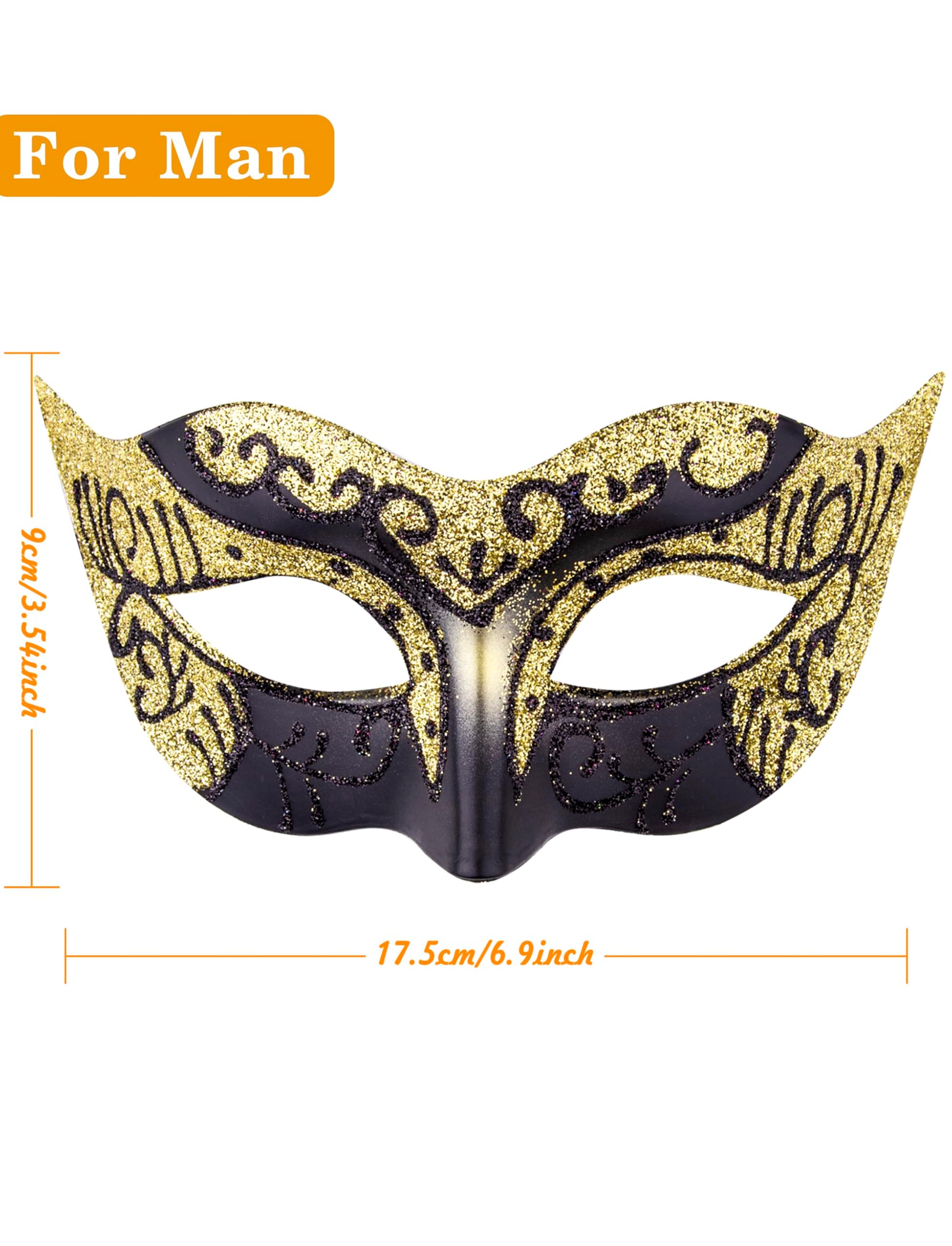 SIQUK 8 Pieces Couple Masquerade Mask Set Venetian Party Masks Mardi Gras Mask Costume Masks for