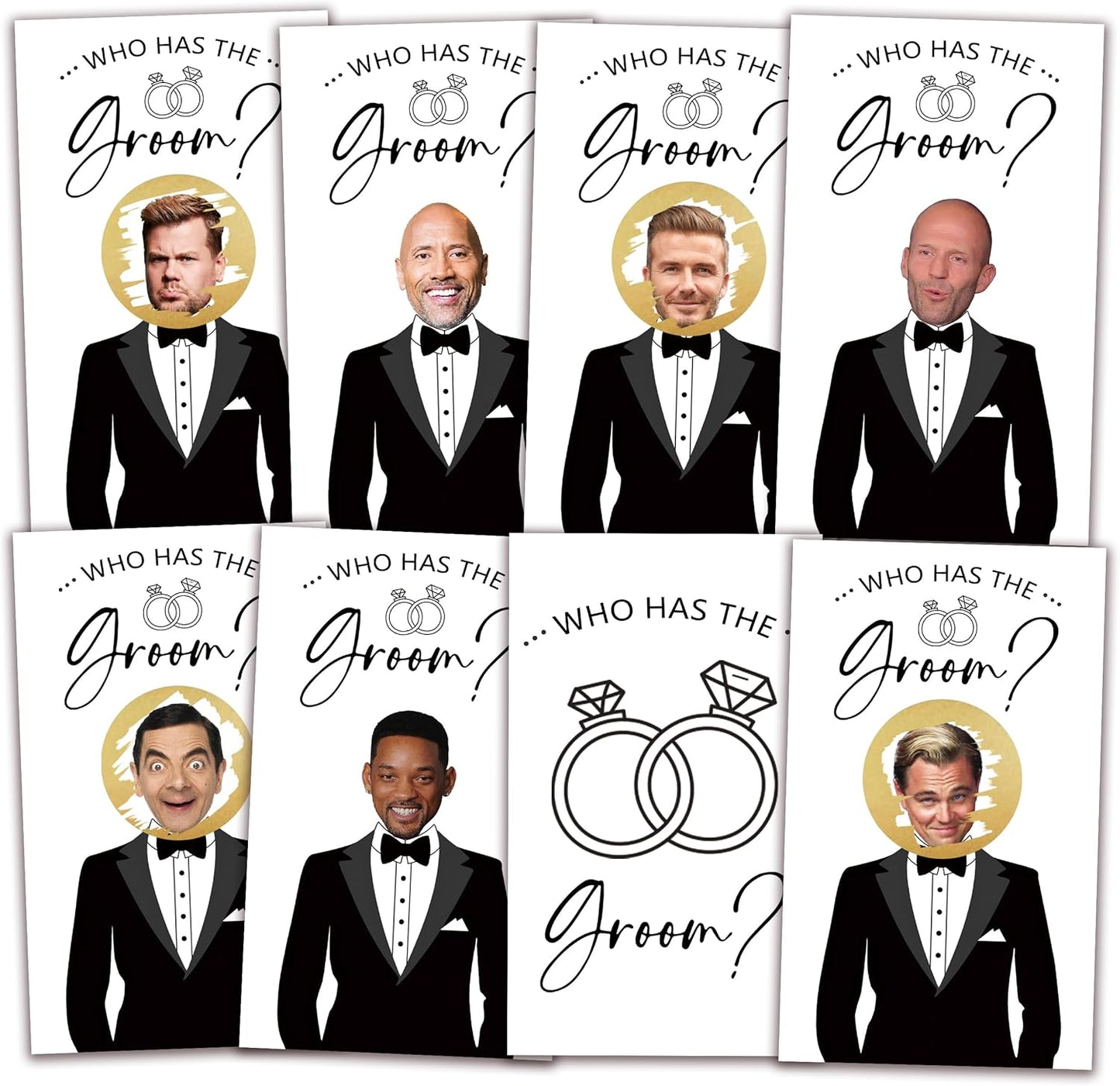 Who Has The Groom Bridal Shower Games, 41Pcs Simple Diamond Ring Scratch Off Cards, 3.5"x 2.1" Bachelorette Party Favor Decor, Engagement Party Ideas Activities-A09