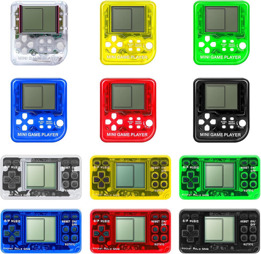 12Pcs Video Game Party Favors for Kids, Mini Game Keychain Arcade Party Favors Birthday Supplies Classroom Prizes for Boys and Girls