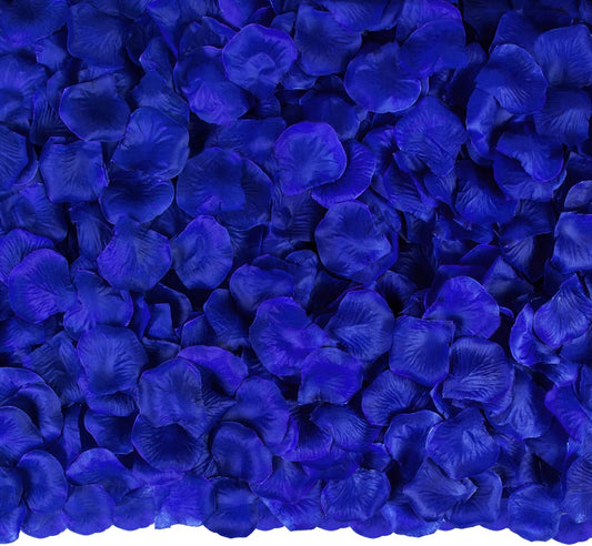 Ouddy Decor 3000 Pcs Rose Petals Artificial Flowers for Valentine's Wedding Decor Romantic Night Bridal Party Home Decorations, Blue