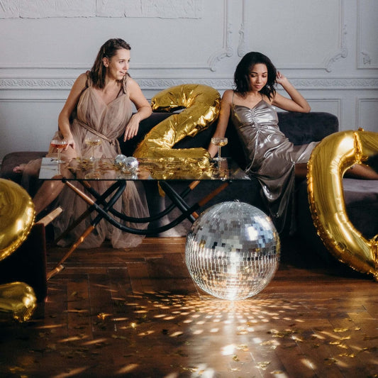 Yescom 12" Large Disco Ball Mirror Big Hanging Glass Decoration for 70s 80s Party Events Wedding DJ Dance Club Bar Stage Lighting Business Holiday Home Decor Silver