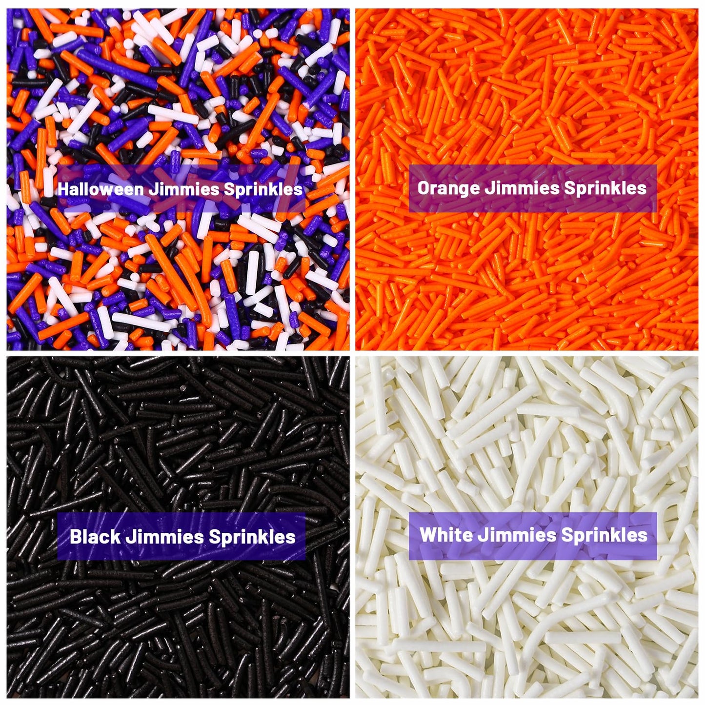 Edible Orange Sprinkles, Jimmies Sprinkle, Orange Sprinkles for Cupcakes, Cakes, Cookies, Macarons, Ice Cream, Perfect for Halloween, Fall, Thanksgiving Day(120g/4.23oz)