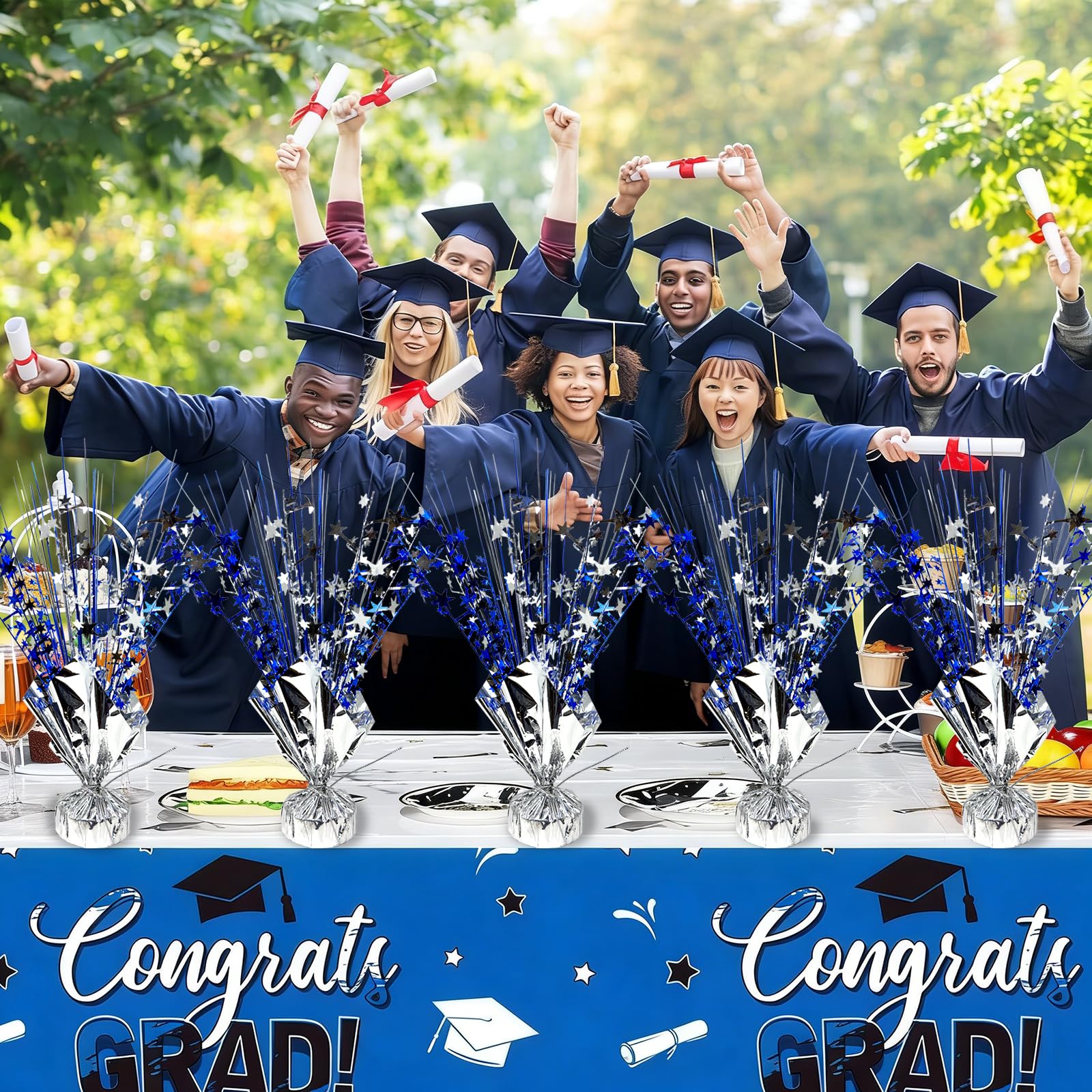 Birthday Table Centerpiece Party Decoration Foil Spray Centerpiece Tabletop