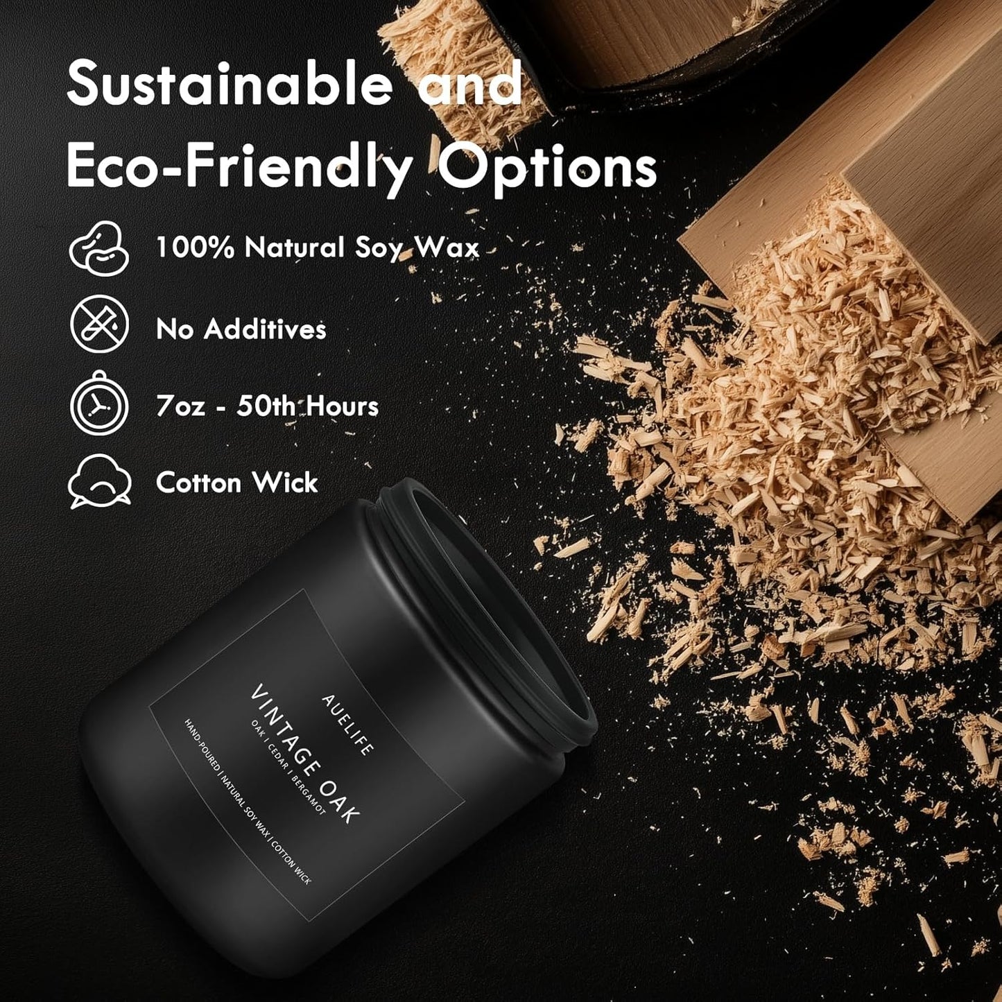 Scented Candles Set | Candle for Men, Soy Candles for Home Scented, Gifts for Men - Mens Gifts, 4 Pack Candle Gift for Dad Fathers Day (Leather/Vintage Oak/Amber Patchouli/Magnolia & Sandalwood)