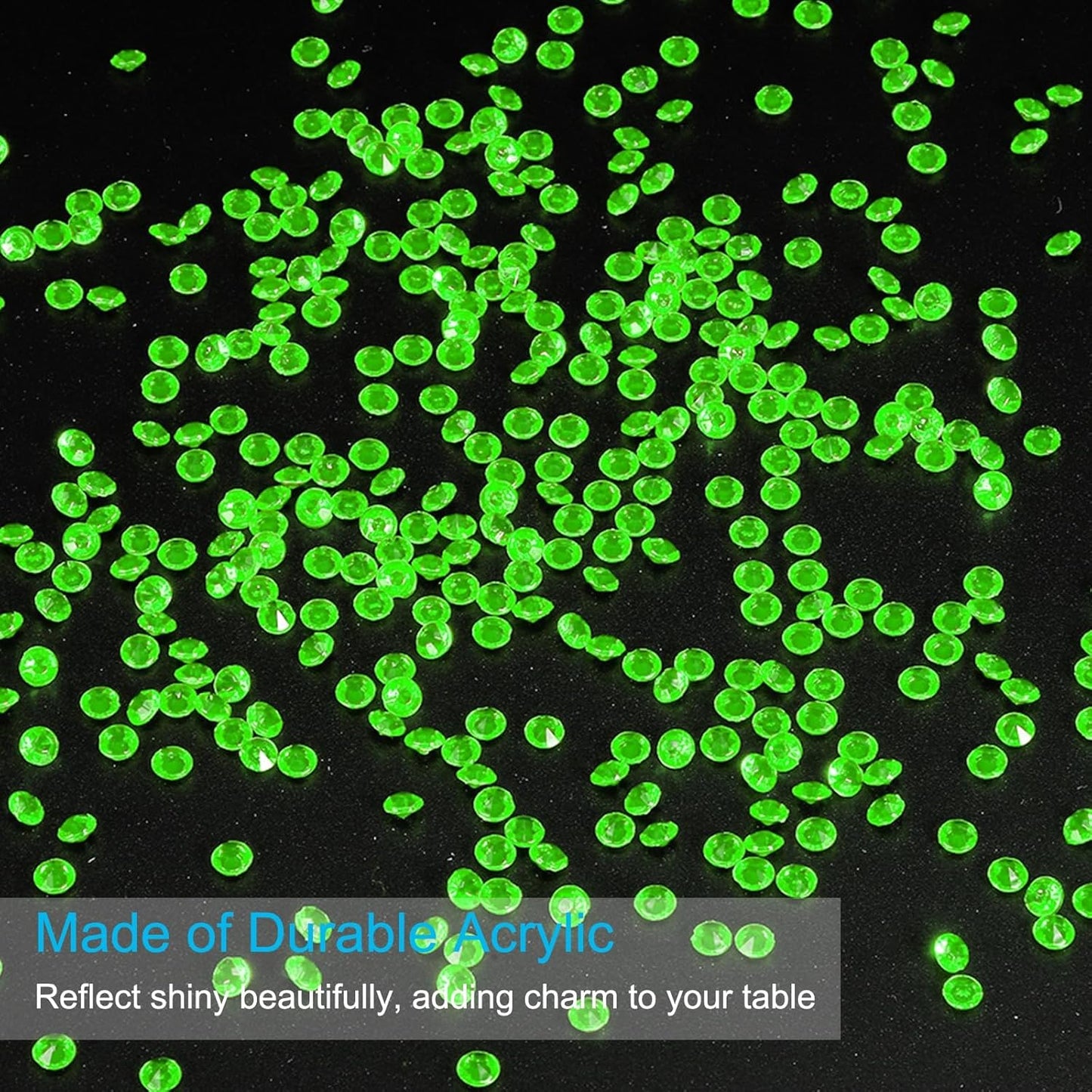 PATIKIL 10000 Pcs Wedding Table Scatter Confetti Crystals 4.5mm Acrylic Diamonds Vase Fillers Gems for Table Centerpiece Decorations Party Vase Beads, Grass Green