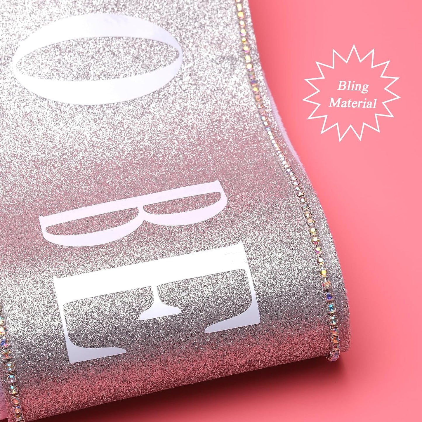 Bride to Be Sash with Rhinestones Glittery Bridal Party Sash with Adjustable Pin for Bachelorette Party Decorations, Wedding Celebration, Bridal Shower