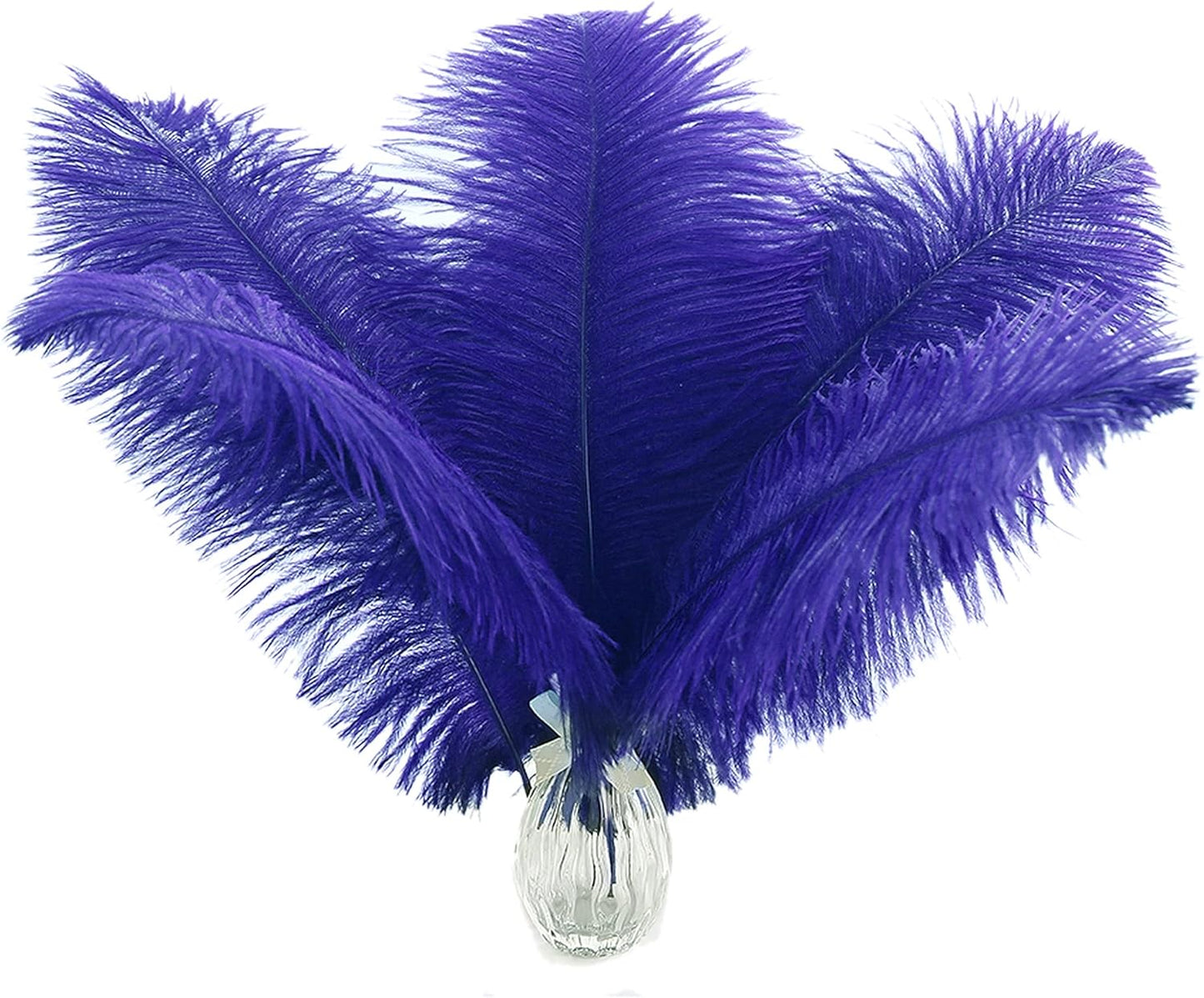 Ballinger Royal Blue Ostrich Feathers - 24Pcs 10-12inch Feathers for Party Centerpieces, Flower Arrangement and Home Decor