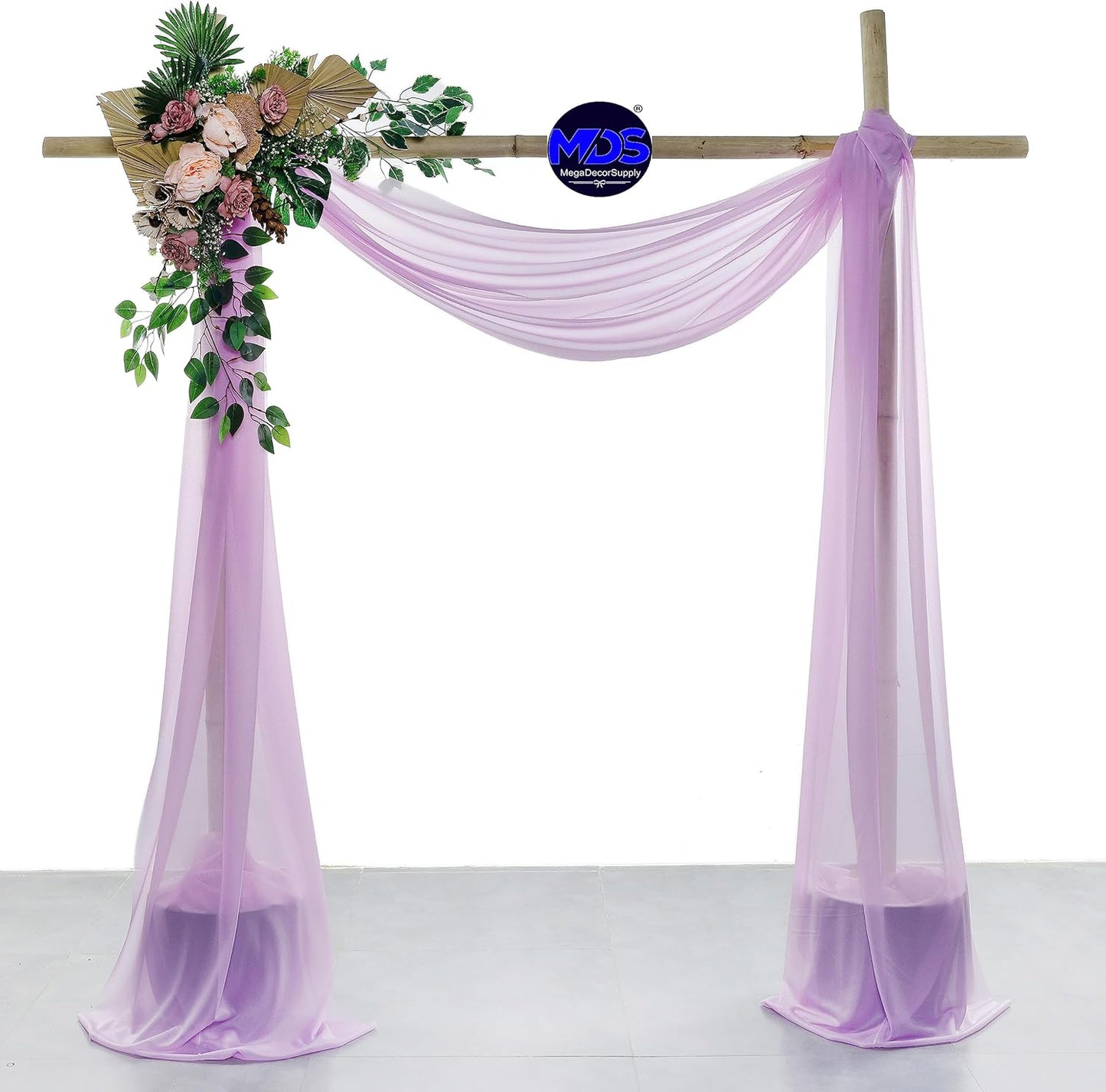 MDS Halloween Chiffon Draping Fabric - 1 Panel, 30" Wide x 75ft Long - Sheer Spooky Arbor & Canopy Drapery for Haunted House Backdrops, Party Ceilings, DIY Costumes & Themed Events - Orchid