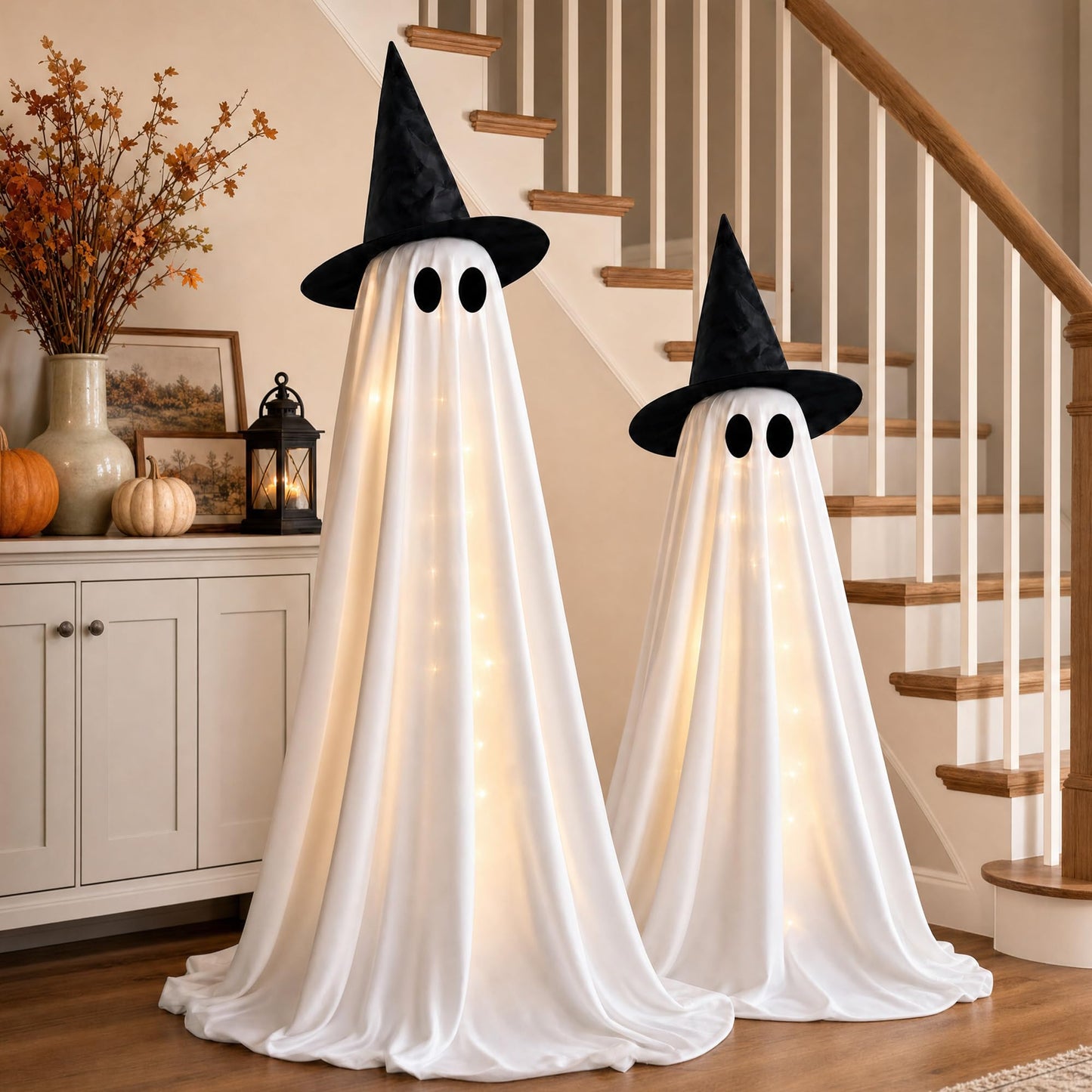 Halloween Decorations Indoor 2 Pack Light Up Ghosts
