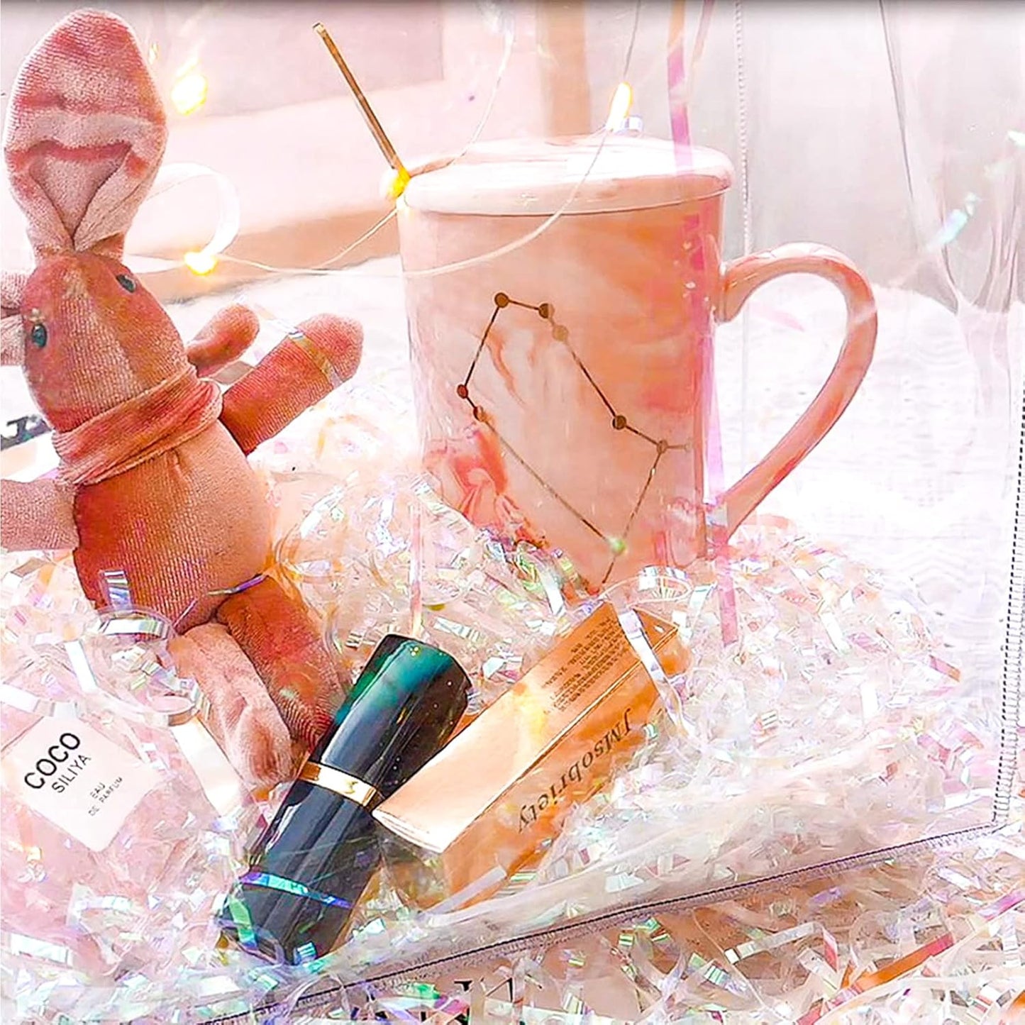 Zwish 150 Grams / 5.3 Oz Sparkly Easter Grass Iridescent Film PP Hamper Shreds & Strands Shredded Crinkle Confetti for Gift Wrapping & Basket Filler Wedding Birthday Bridesmaid