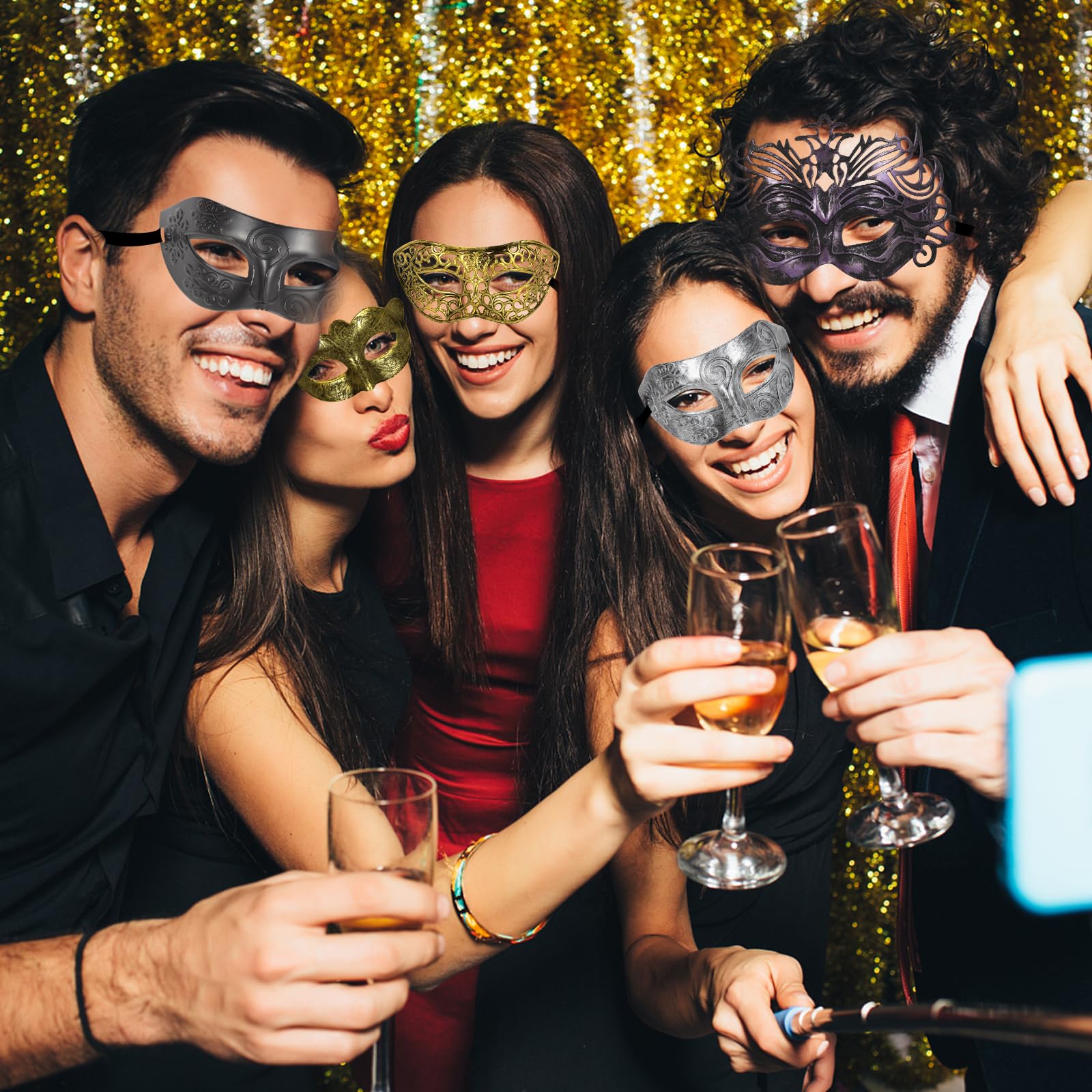 yeload Masquerade Masks 100 Bulk Vintage Masks of Masquerade Party, Venetian, Mardi Gras