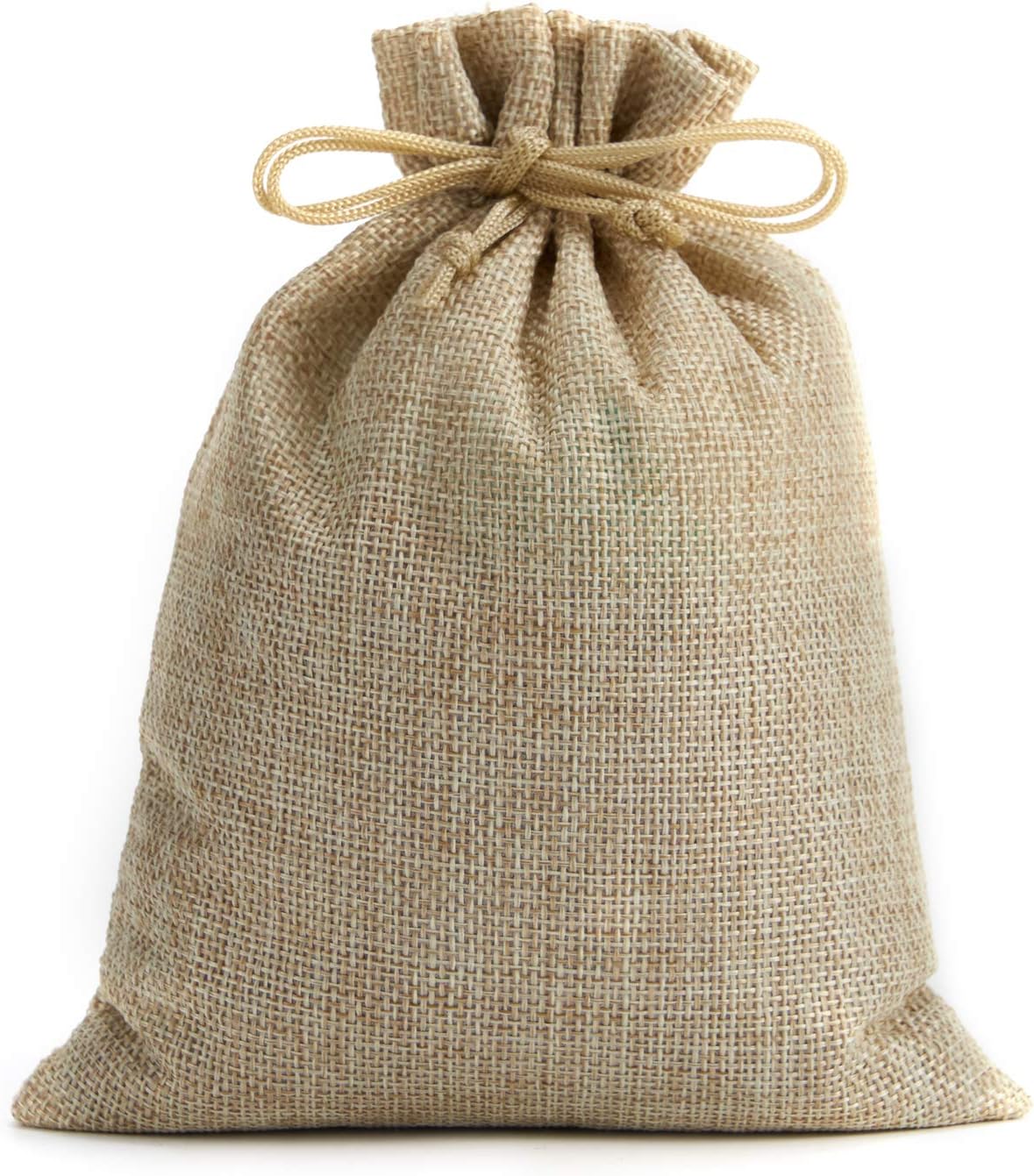 Tendwarm 20 Pcs 3.9x5.9 Inch Burlap Gift Bags with Drawstring Linen Jewelry Bag for Wedding Party Favors