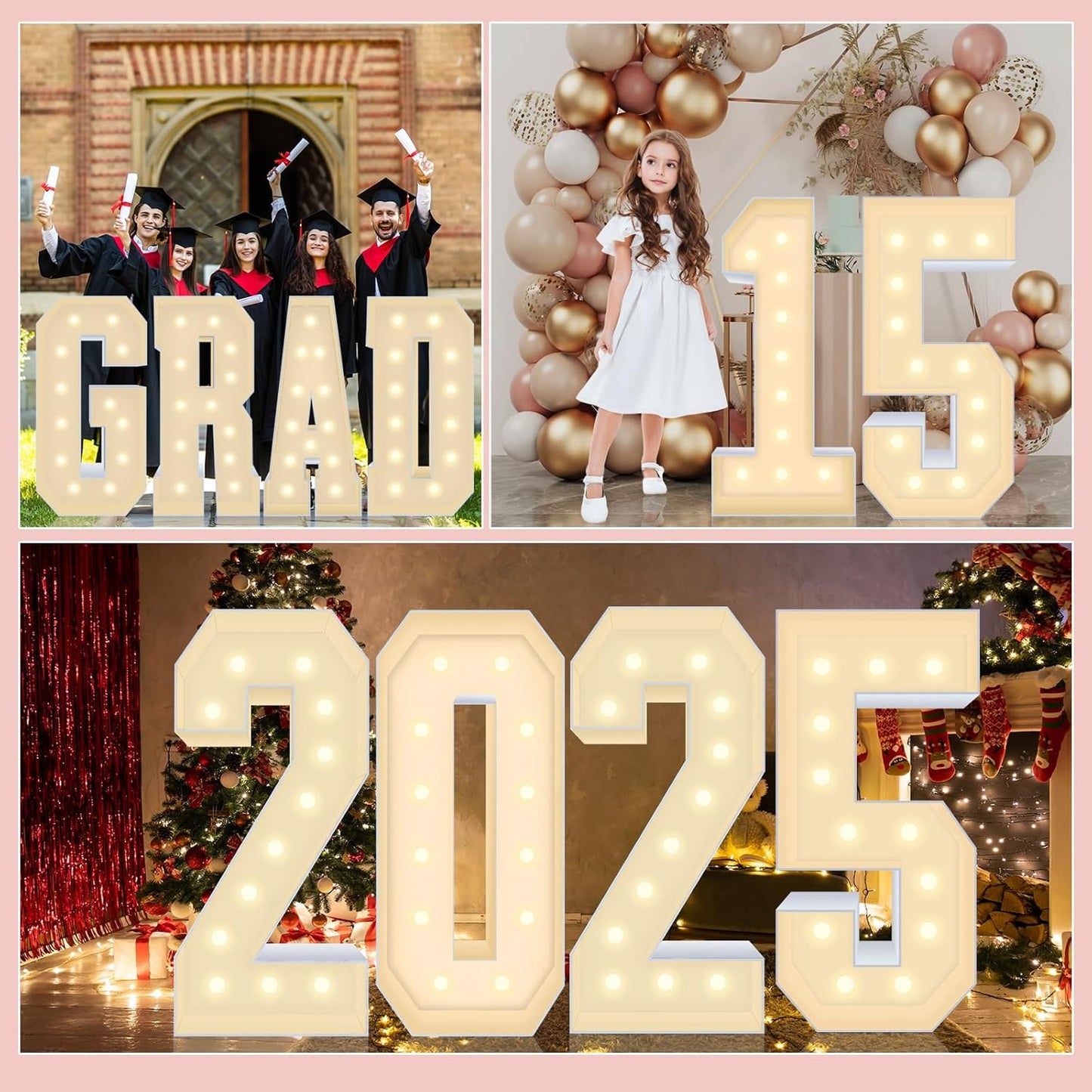 4FT Marquee Plastic Letters K - Light up Letters K Are Made from Corrugated Plastic Board - Quick Assembly Without Tools, Disassembled Components Can Be Used for Garage Sale Signs, Yard Sale Signs