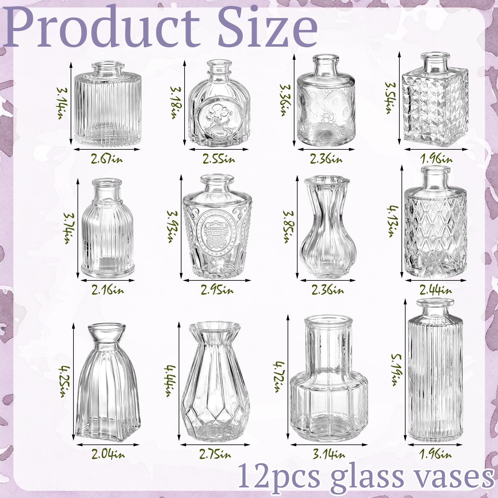 Ferrochef 36 Pcs Artificial Flowers Table Centerpiece with Vases Colorful Wildflower Centerpieces