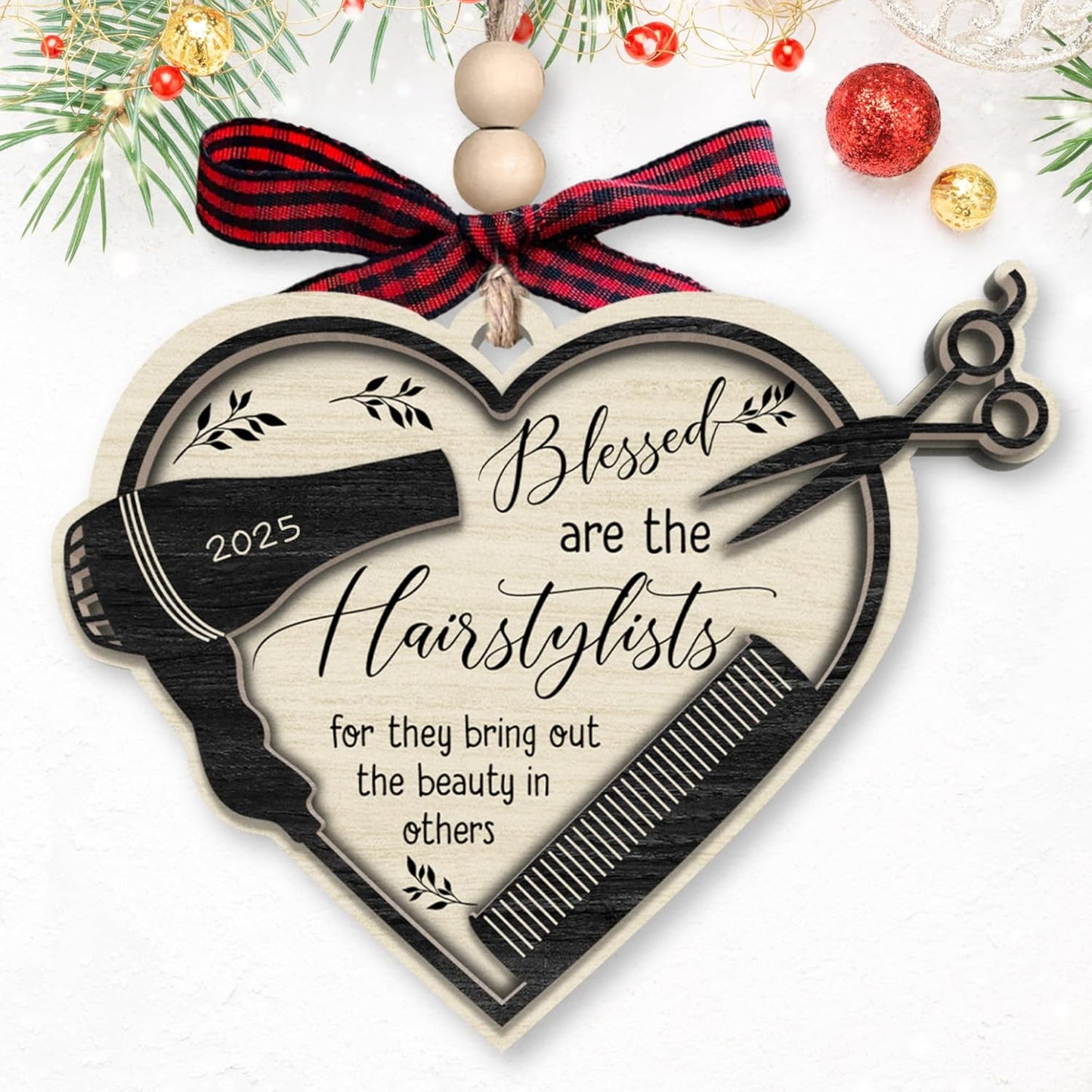 Pawzity Hairdresser Gifts for Women - Hairdresser Ornament, Hair Stylist, Barber, Cosmetology Keepsake - Gifts for Female, Hair Stylist - Wood Hanging Ornament 2025