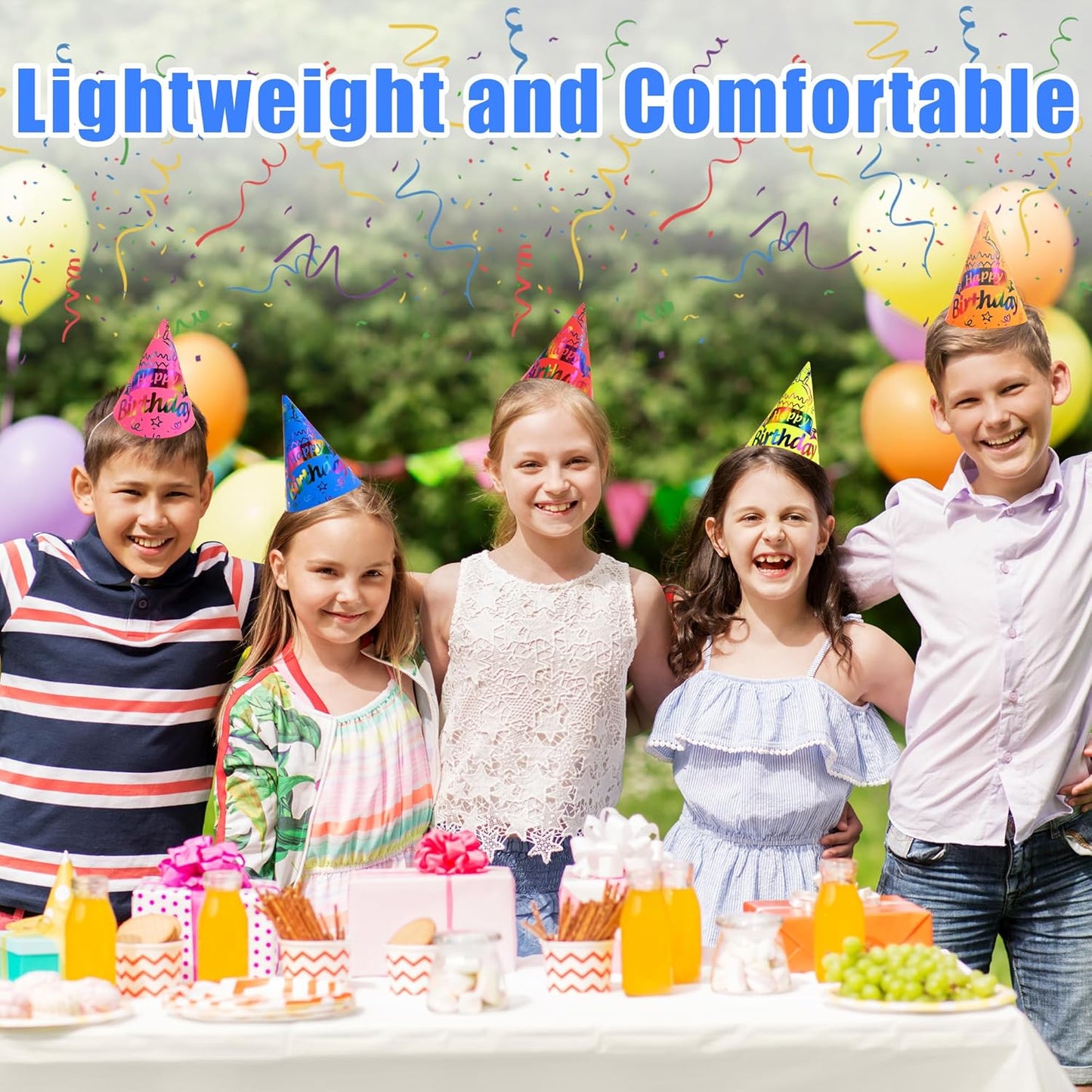 CANREVEL Party Hats for Kids and Adults, Party Headwear, Happy Birthday Hats, Birthday Party Decorations