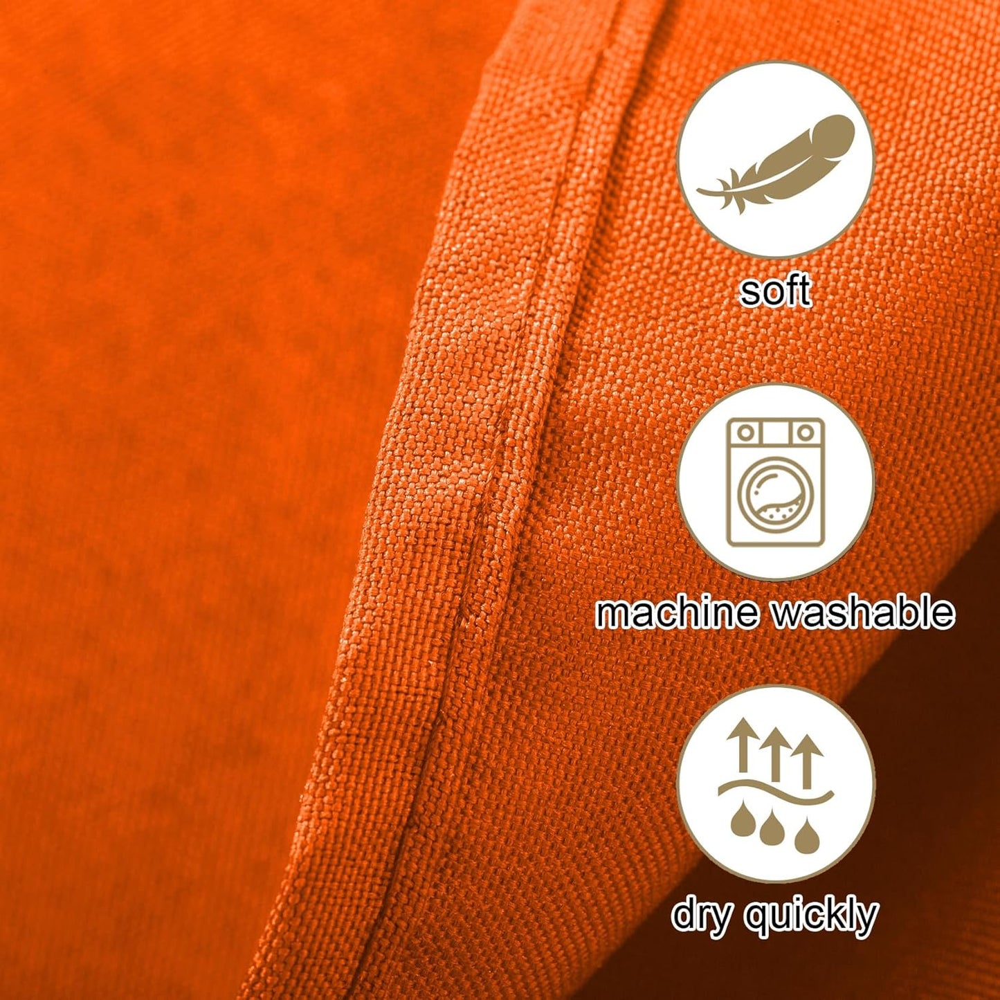 Ascoza 2pack 90x156 Inch Orange Rectangular Tablecloth 8 Feet Table Cloth in Polyester Fabric for Wedding/Banquet/Restaurant/Parties