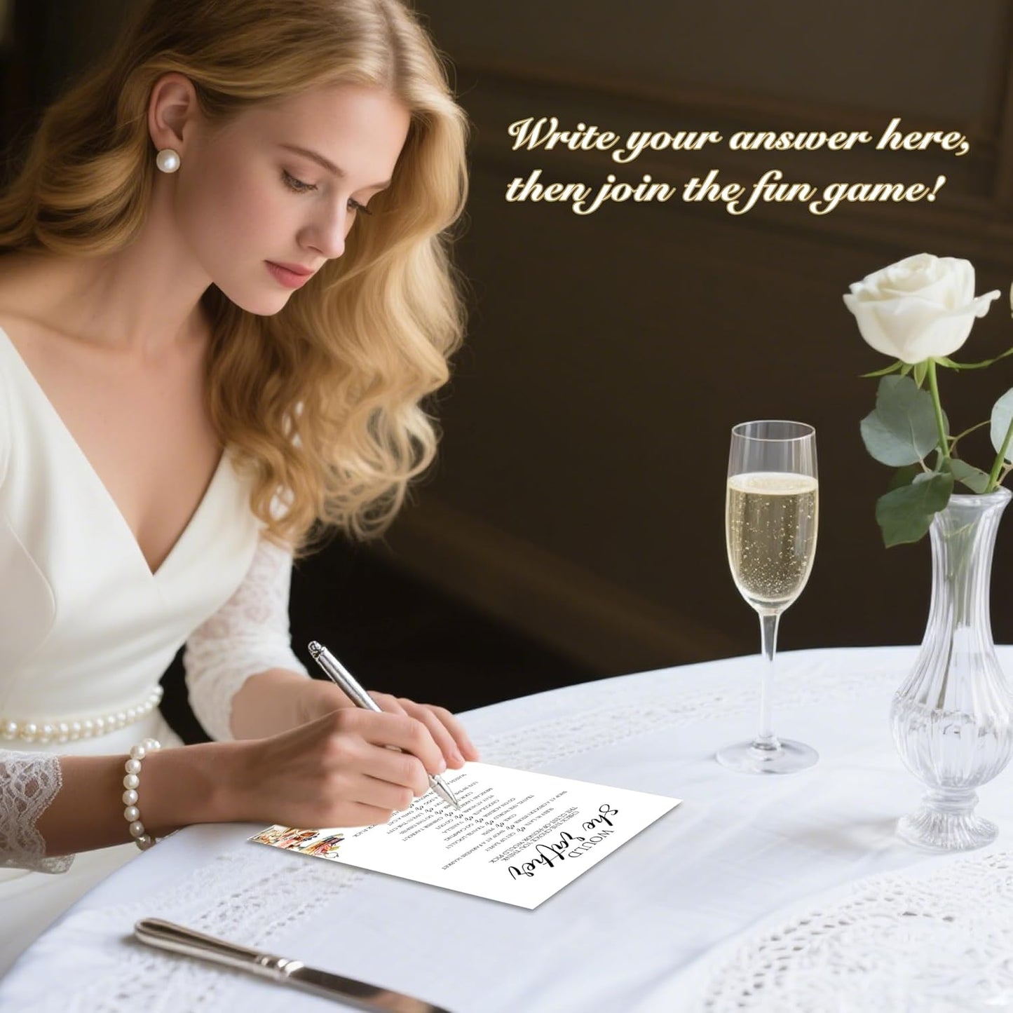 Fall Bridal Shower Games Cards, Would She Rather Wedding Bachelorette Party Games, Fall in Love Bridal Shower Decorations, 25 Cards, G01