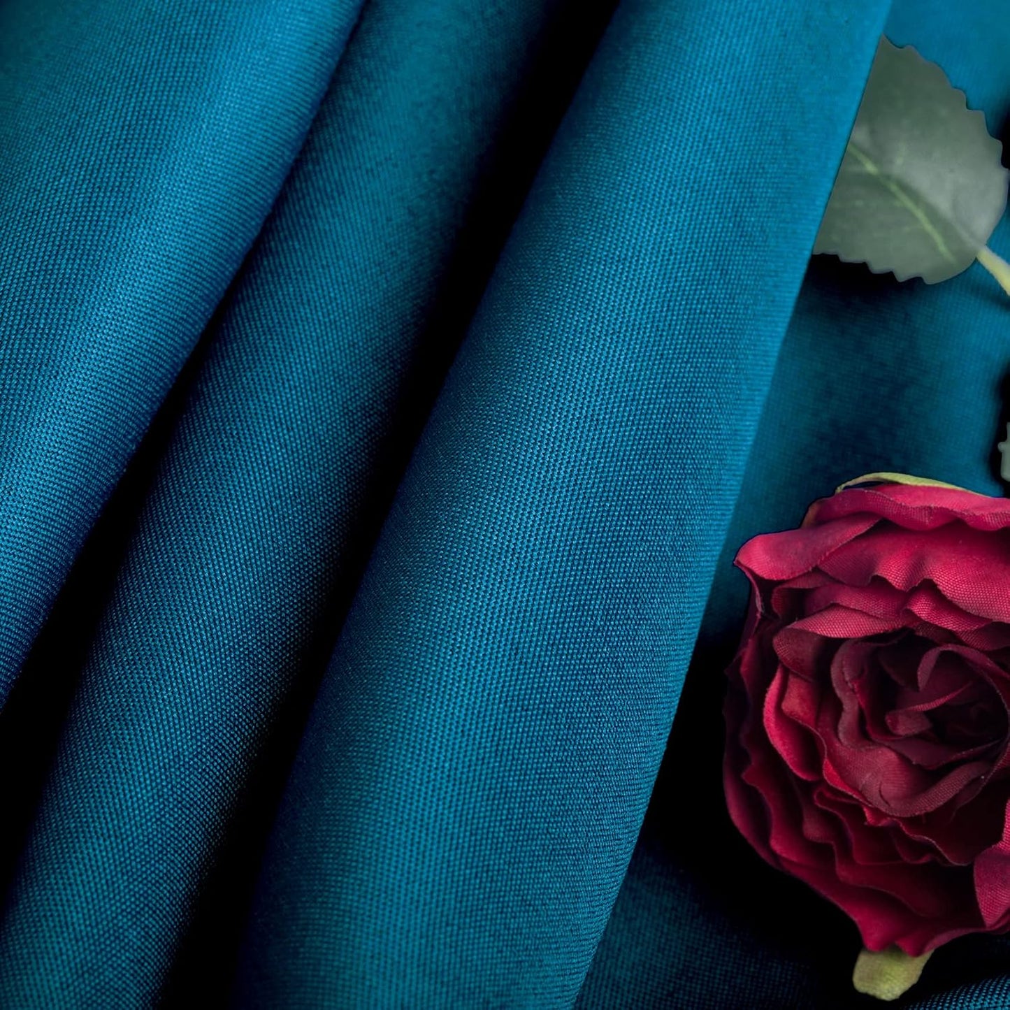 Ascoza 2pack 70 Inch Peacock Blue Round Tablecloth in Washable Polyester Fabric for Wedding/Banquet/Restaurant/Parties…