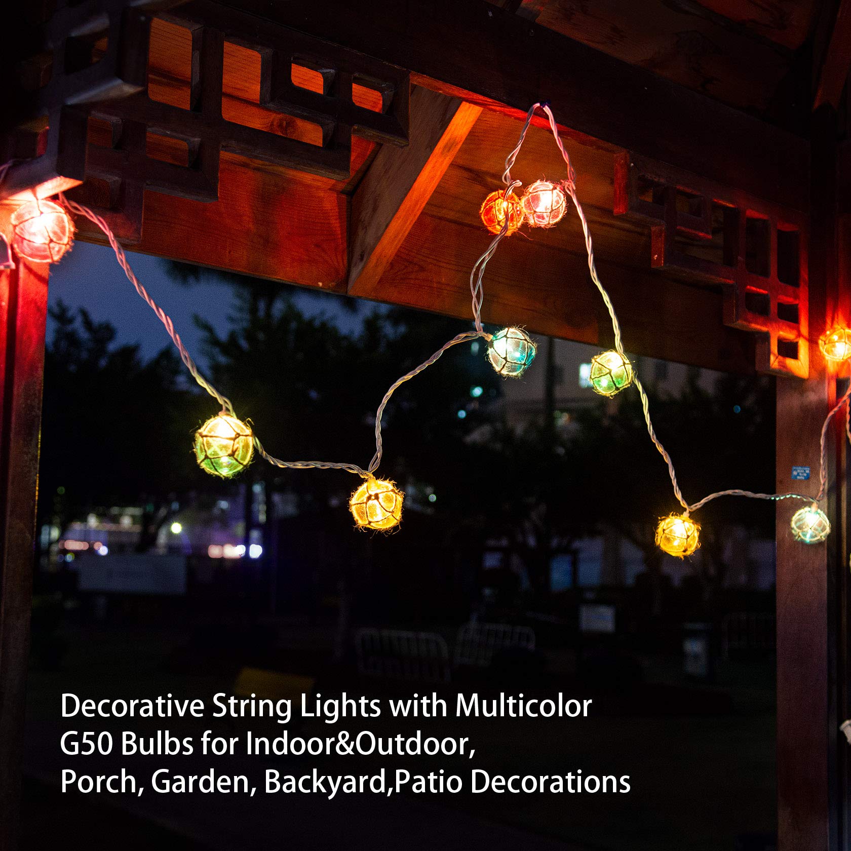 Brillarlights Nautical Fishing Float String Lights, Beach Themed Buoy Lights Set of 10 Multicolor